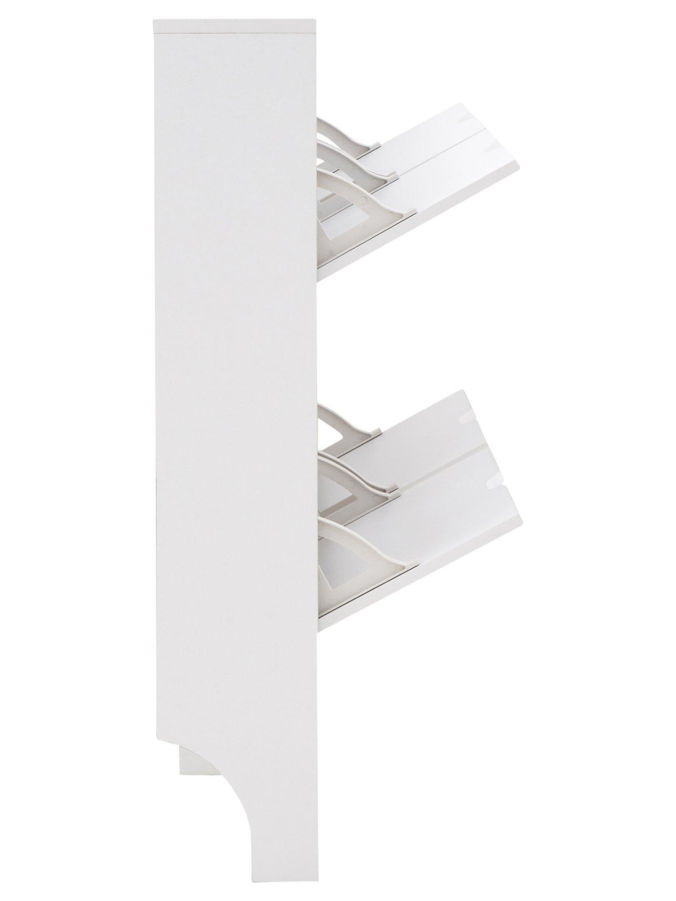 Image 6 of 6 of GFW Narrow 4 Drawer Shoe Cabinet - White