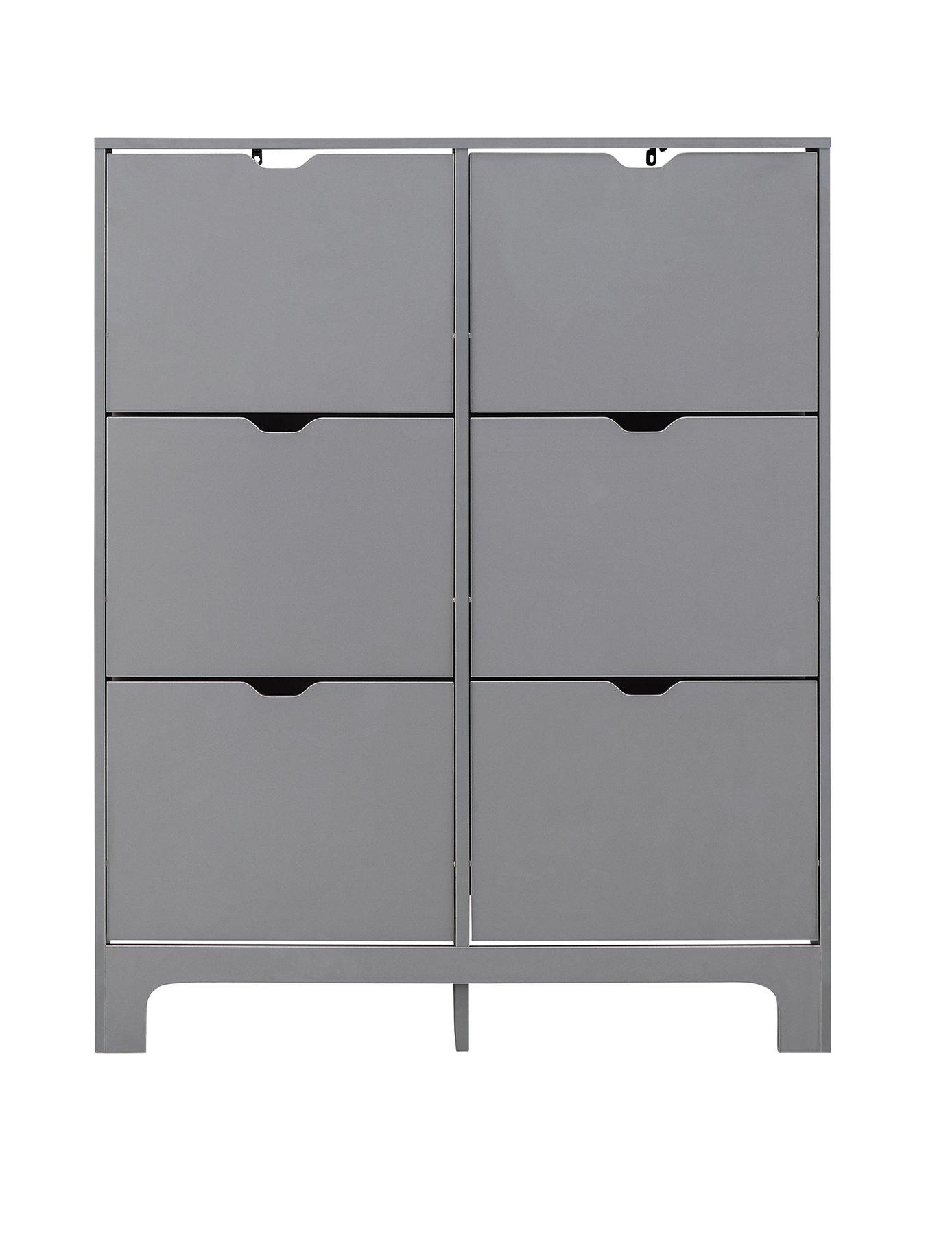 gfw-narrow-6-drawer-shoe-cabinet-greystillFront