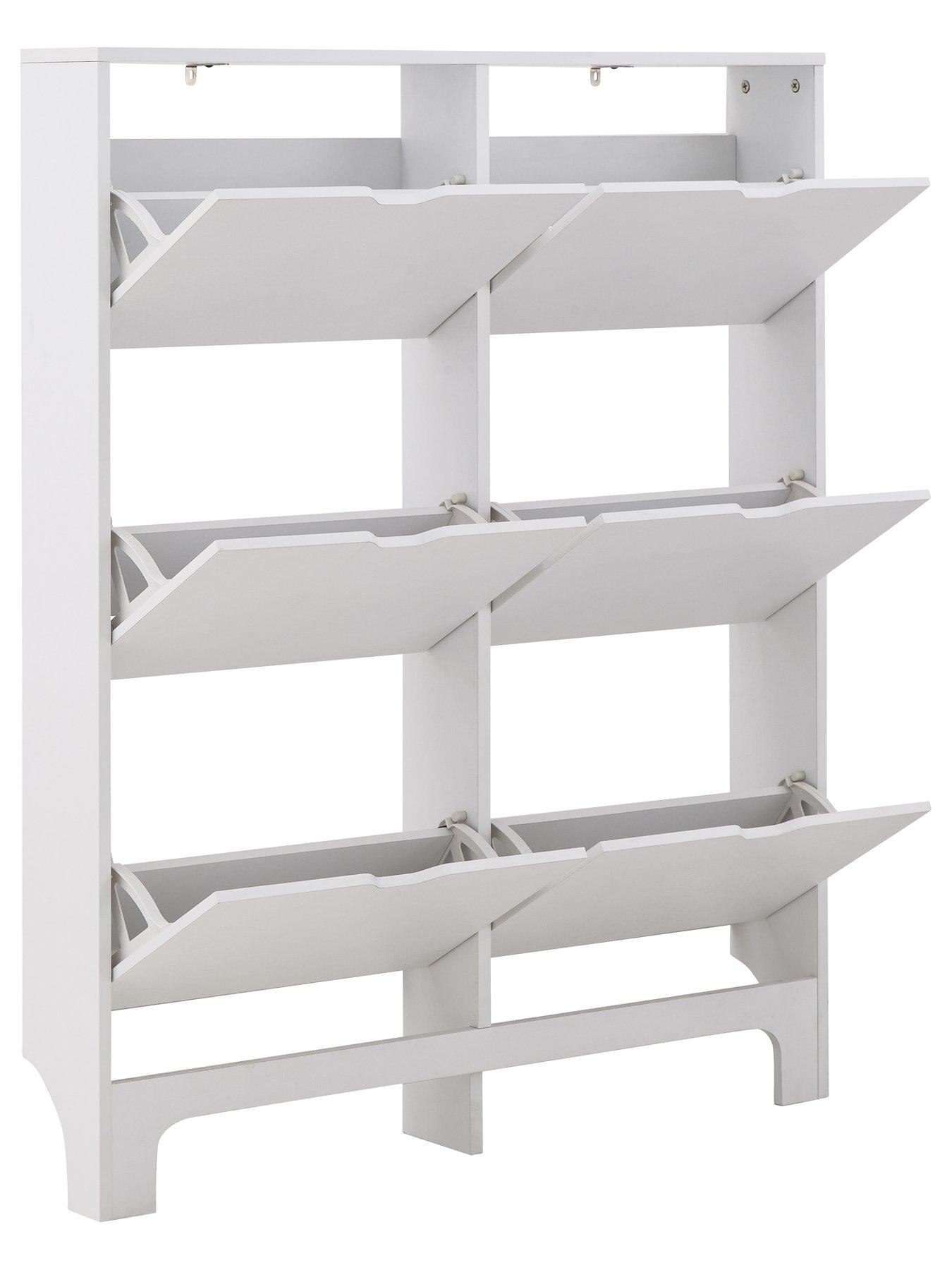 Image 4 of 5 of GFW Narrow 6 Drawer Shoe Cabinet - White