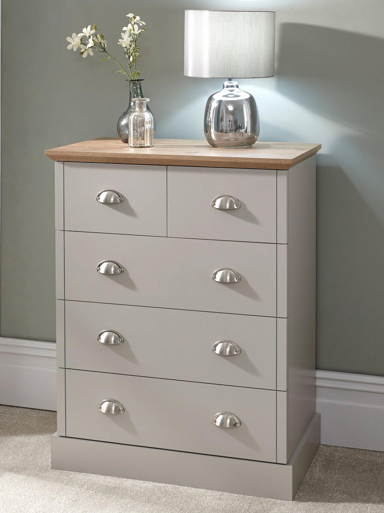 Image of GFW Kendal 2 + 3 Drawer Chest - Grey