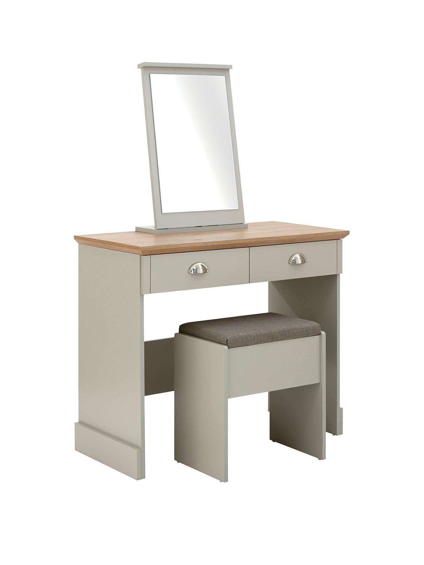 Image 3 of 6 of GFW Kendal Dressing Table,&nbsp;Stool and Mirror Set
