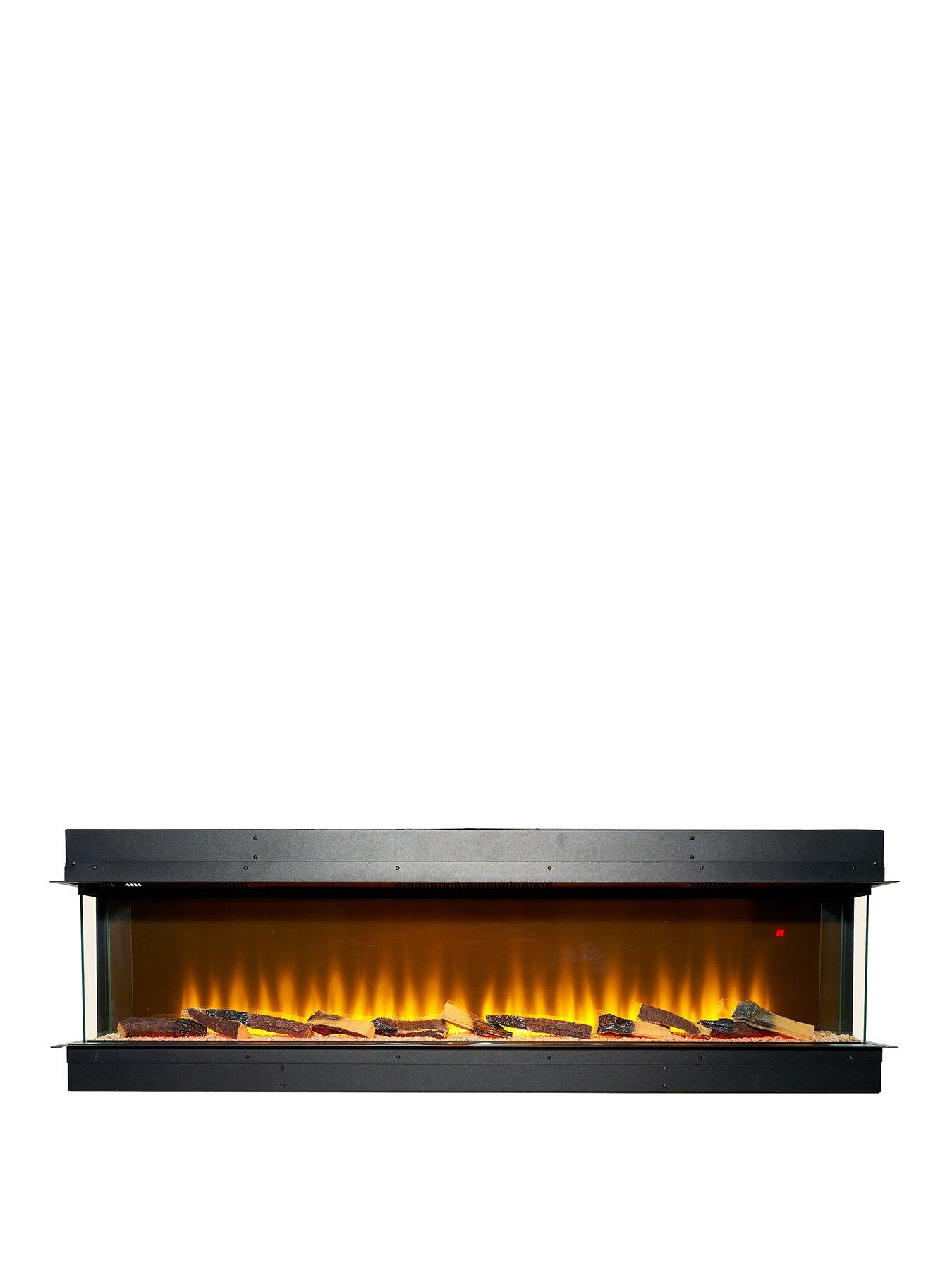 Image 1 of 8 of Adam Fires & Fireplaces Adam Sahara Electric Inset Media Wall Fire with Remote Control, 1500mm