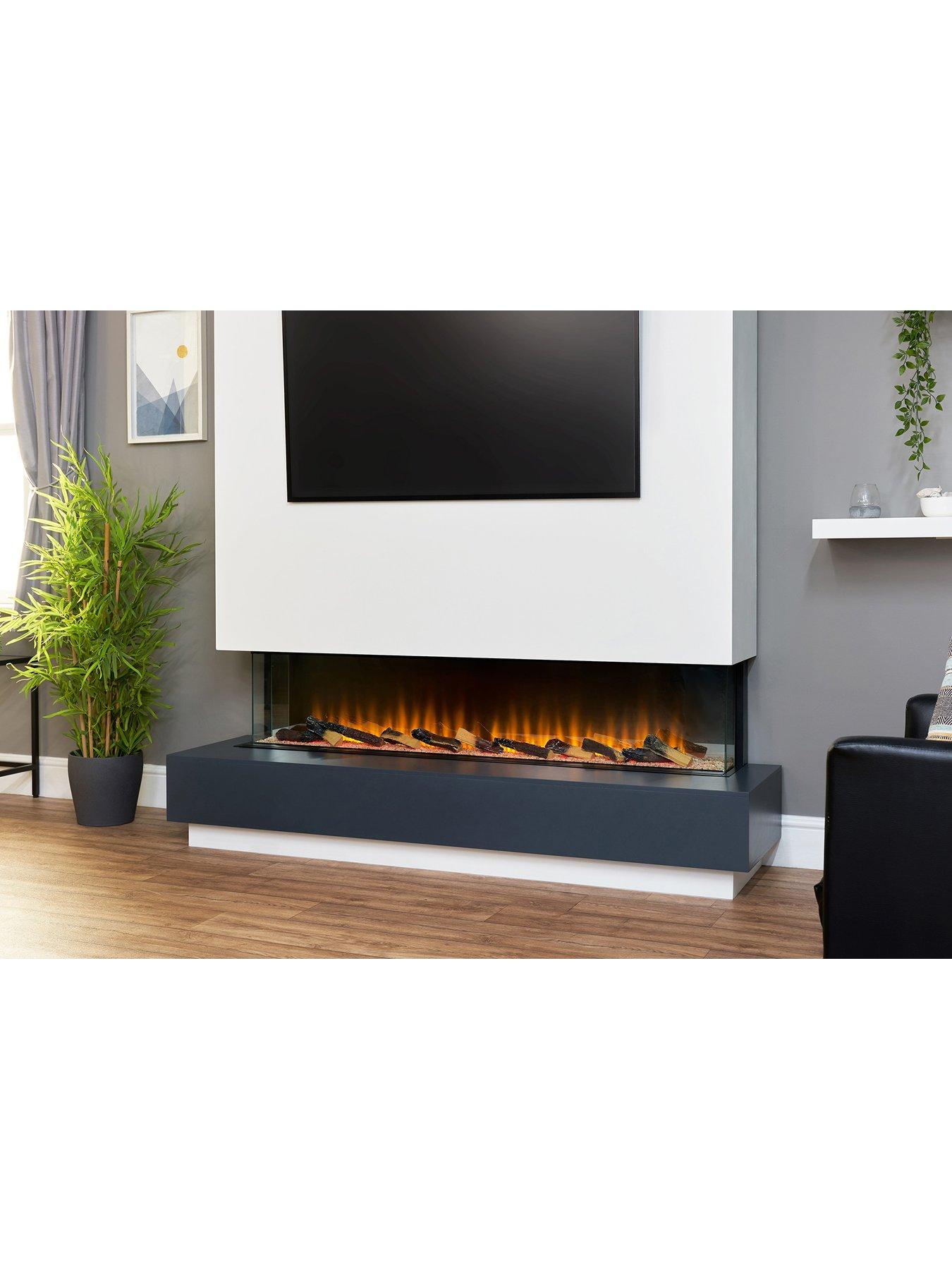 Image 4 of 8 of Adam Fires & Fireplaces Adam Sahara Electric Inset Media Wall Fire with Remote Control, 1500mm