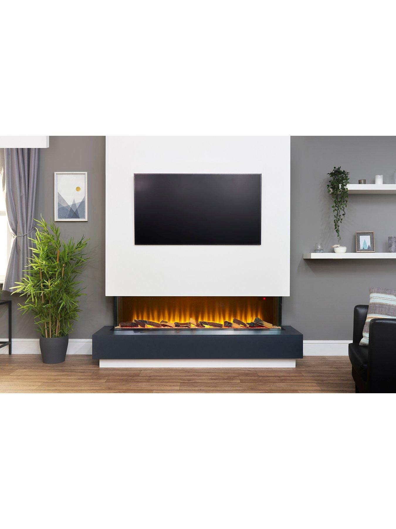 Image 5 of 8 of Adam Fires & Fireplaces Adam Sahara Electric Inset Media Wall Fire with Remote Control, 1500mm