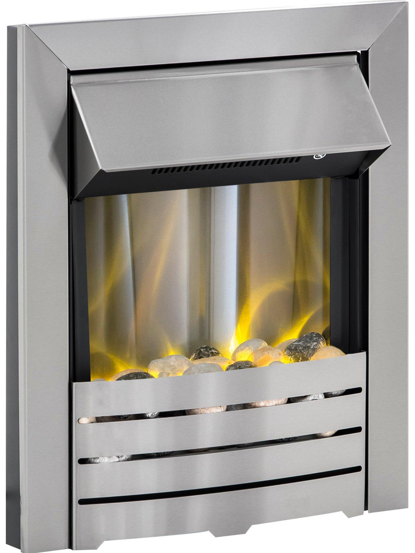 Image 2 of 7 of Adam Fires & Fireplaces Adam Helios Electric Fire in Brushed Steel