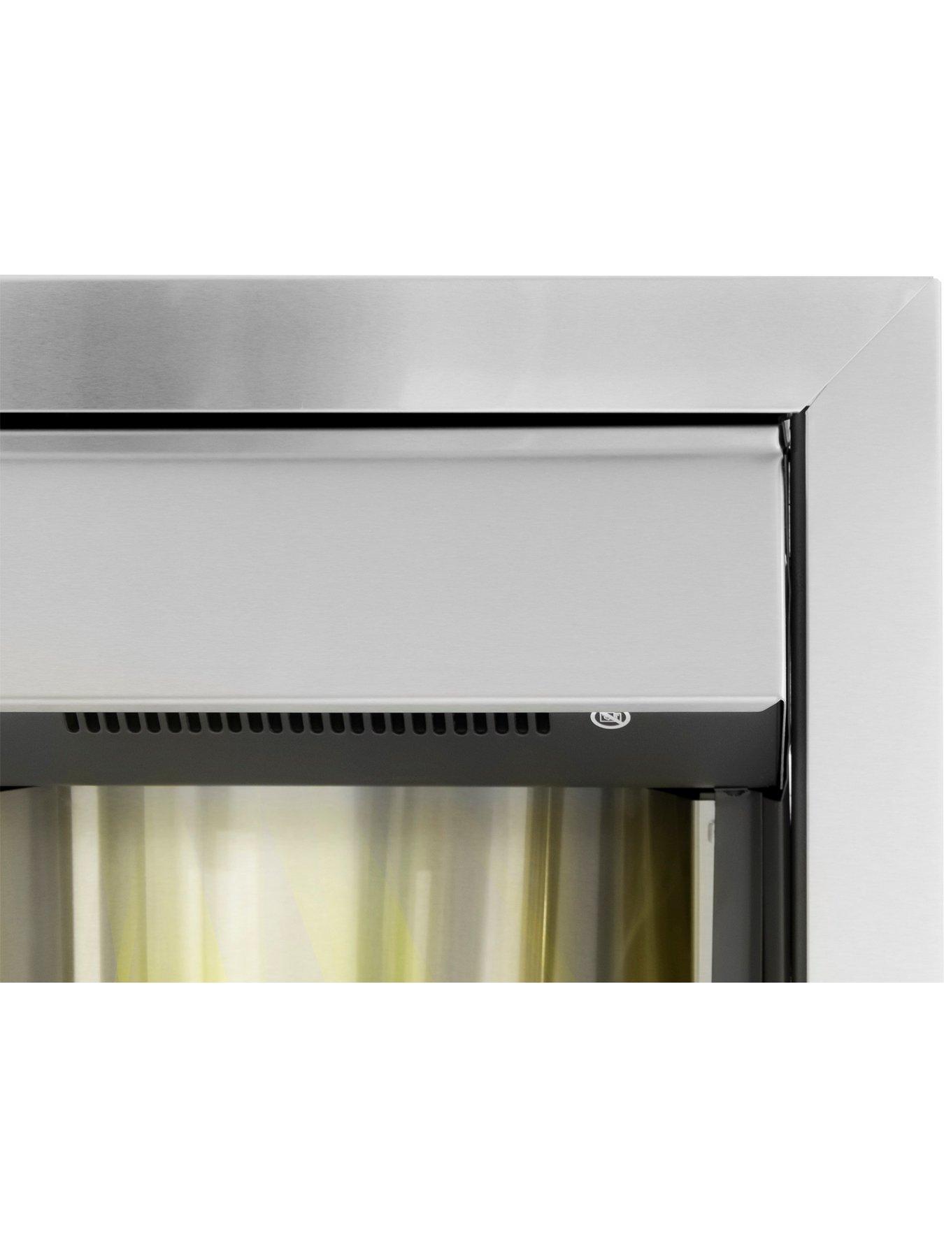 Image 3 of 7 of Adam Fires & Fireplaces Adam Helios Electric Fire in Brushed Steel