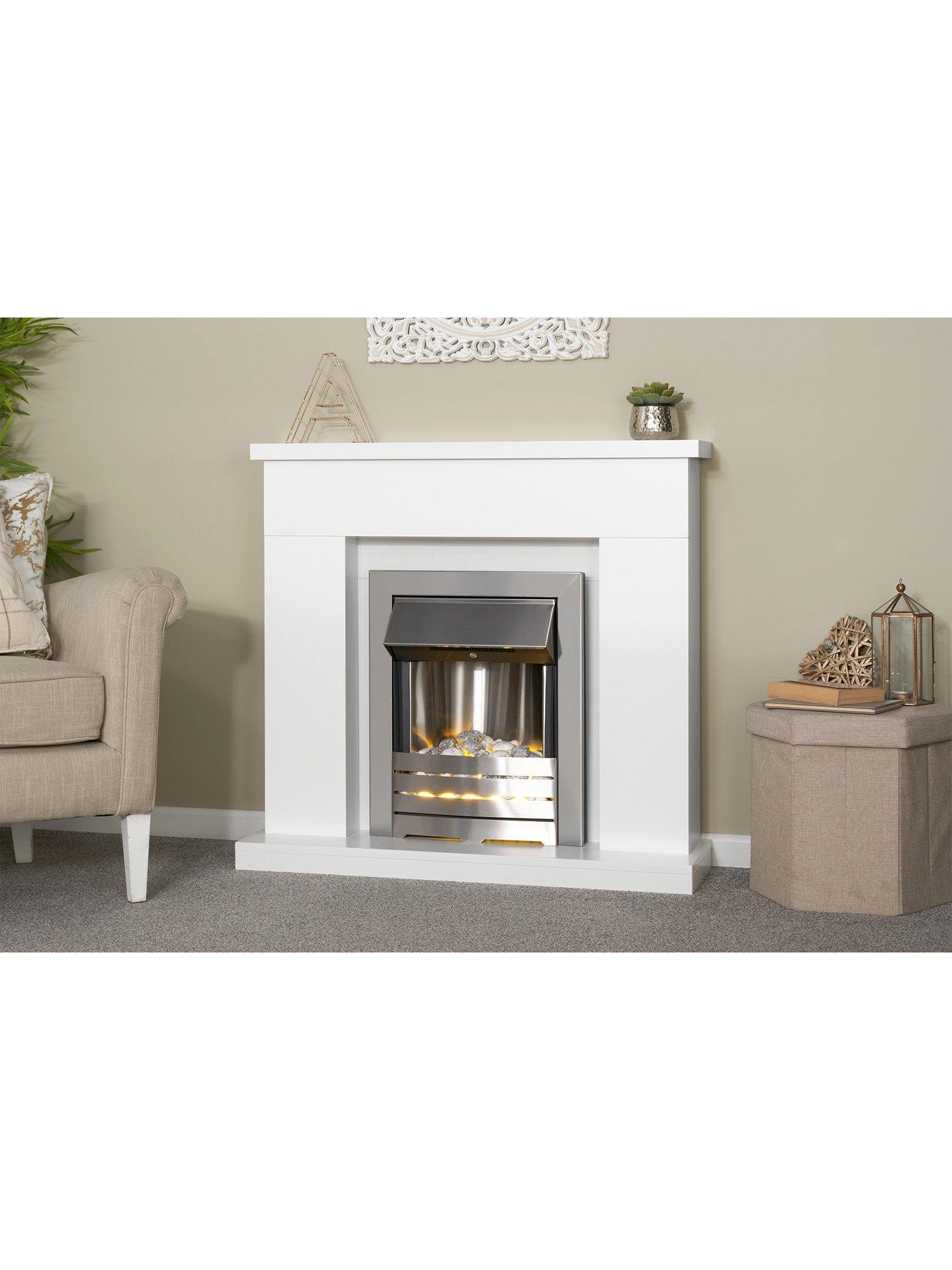 Image 4 of 7 of Adam Fires & Fireplaces Adam Helios Electric Fire in Brushed Steel