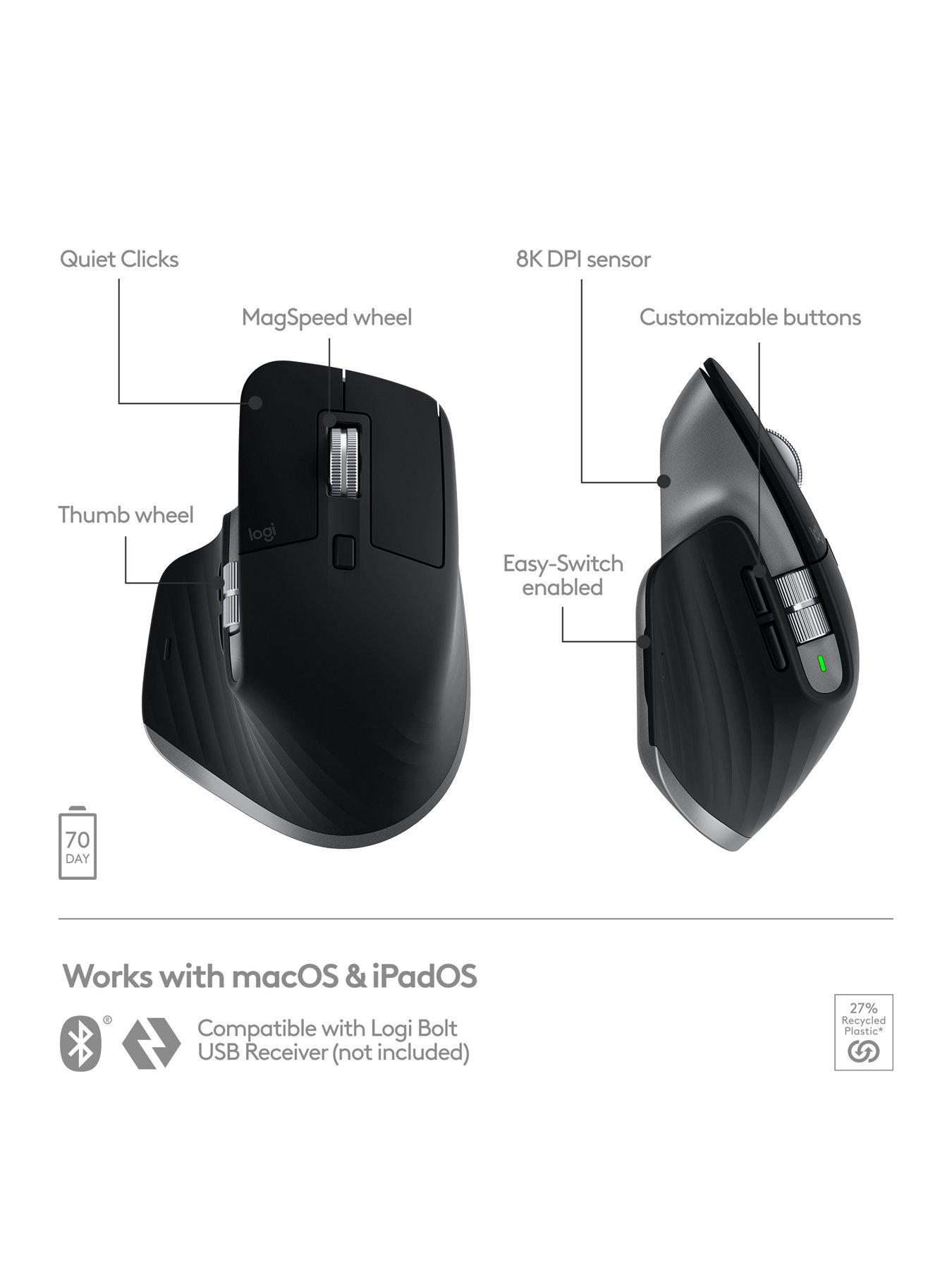 Image 6 of 7 of Logitech MX Master 3s MAC - Space Grey