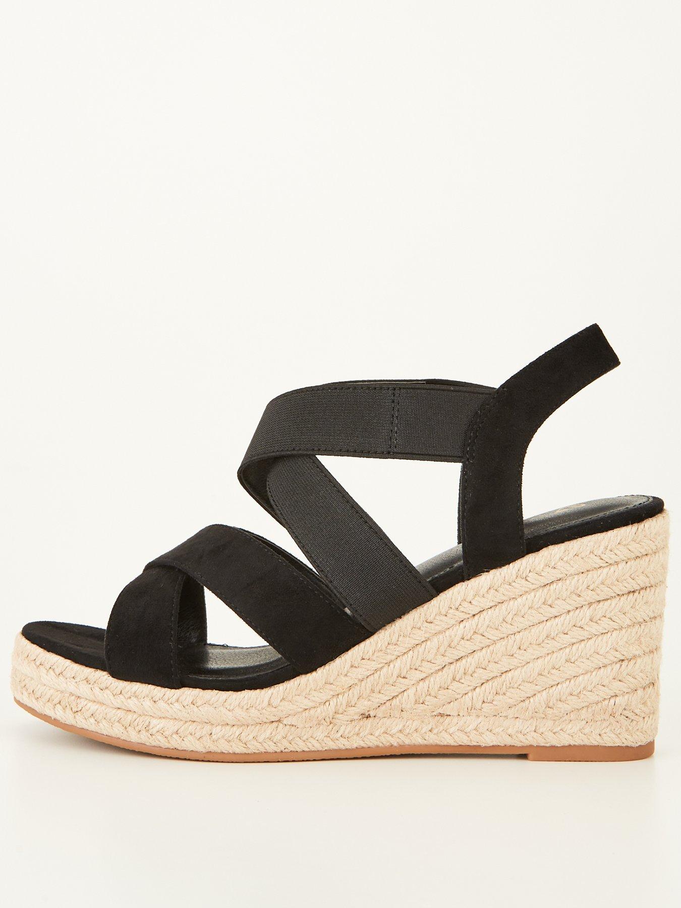 Extra wide width wedge on sale sandals