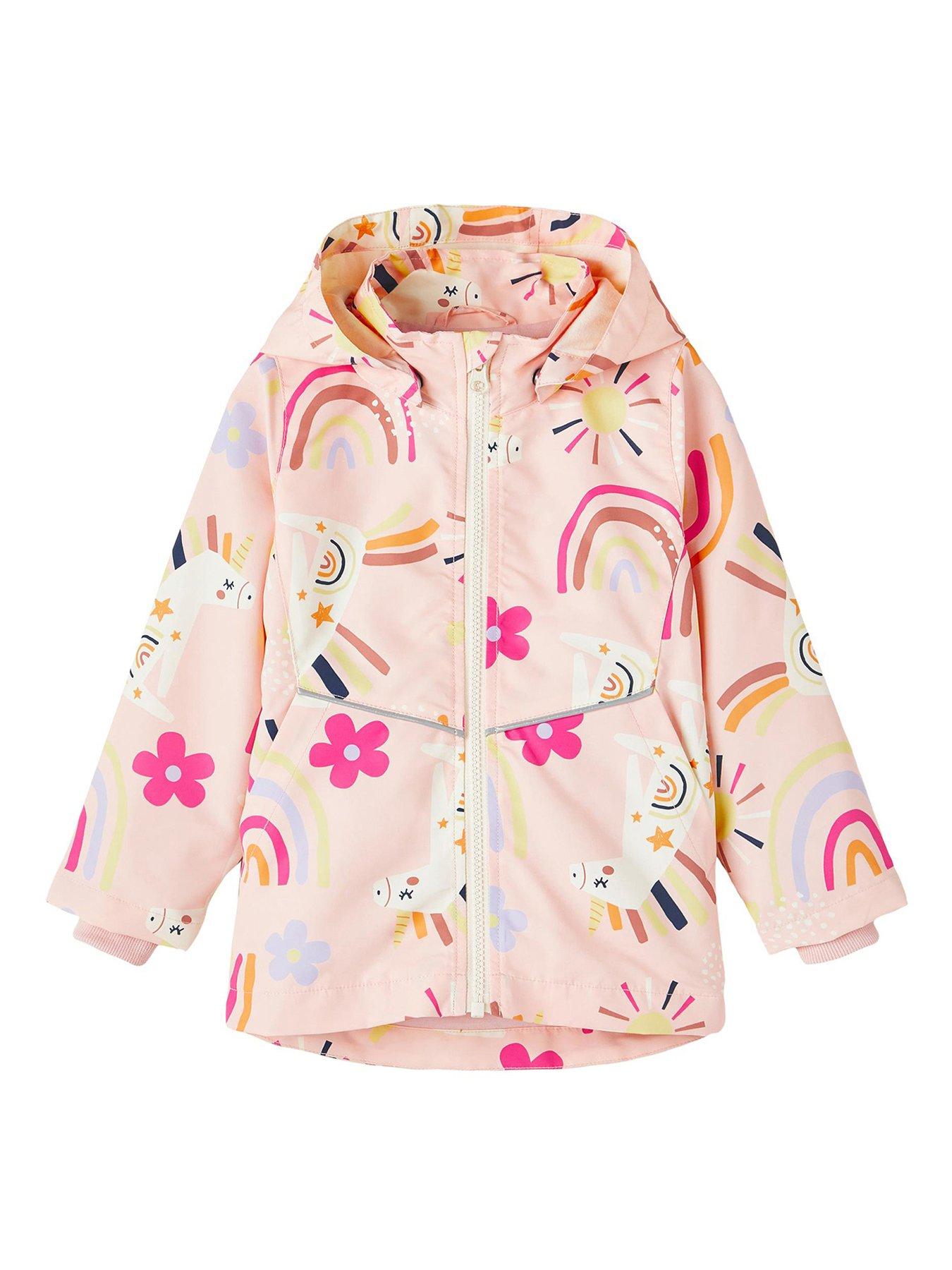 Girls unicorn 2025 rain jacket