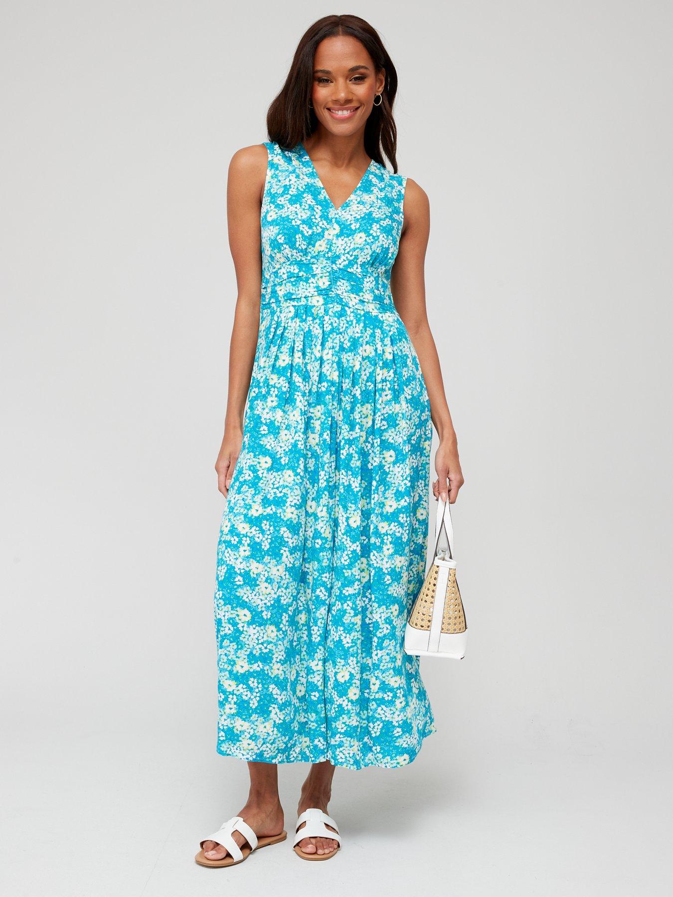 V by Very V Neck Printed Maxi Dress Print Very Ireland