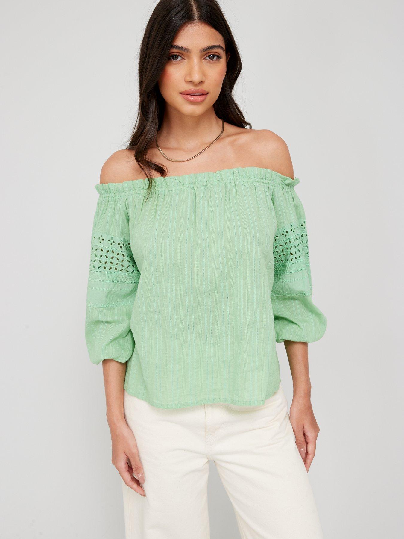 v-by-very-broderie-insert-bardot-green
