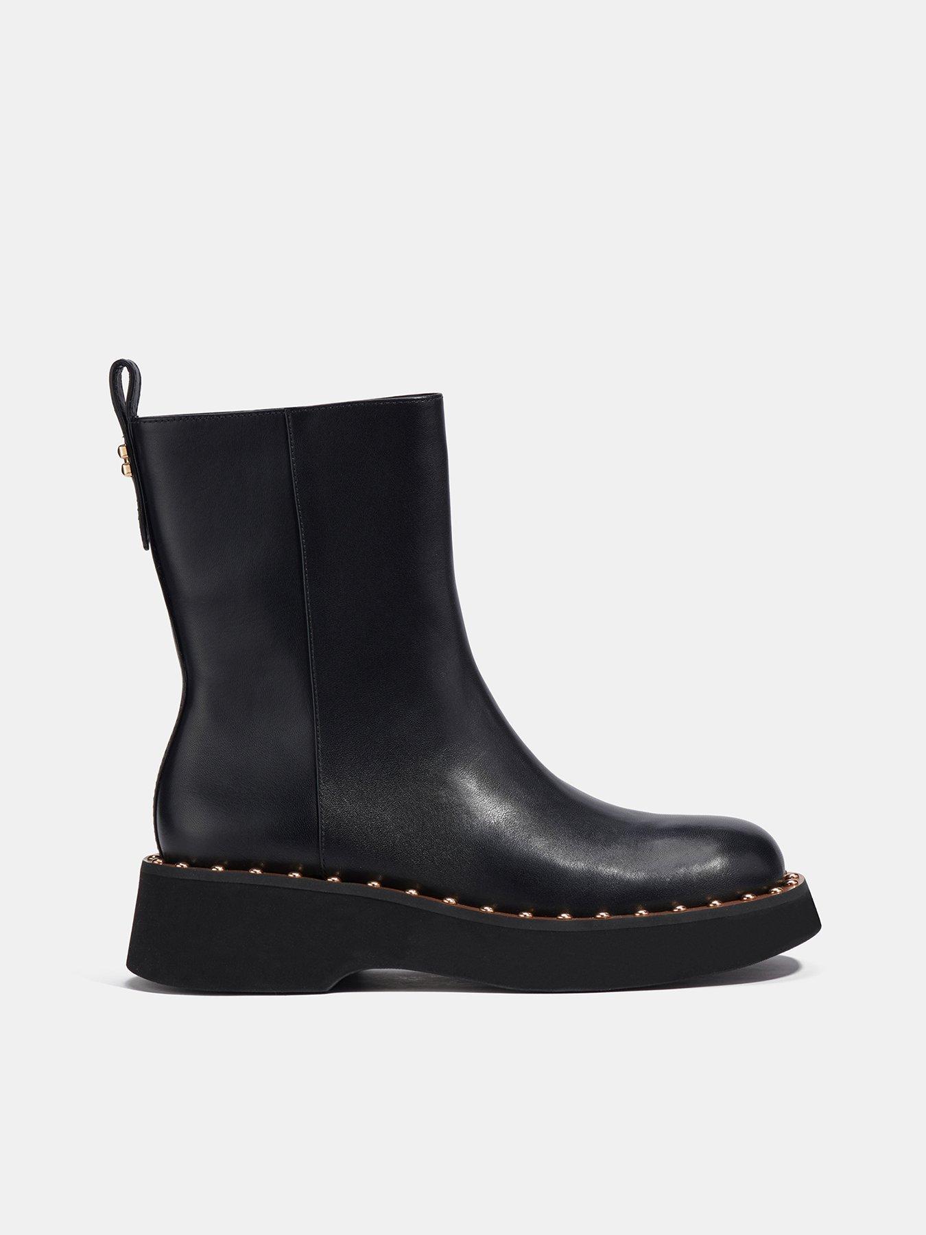 Coach leather booties store