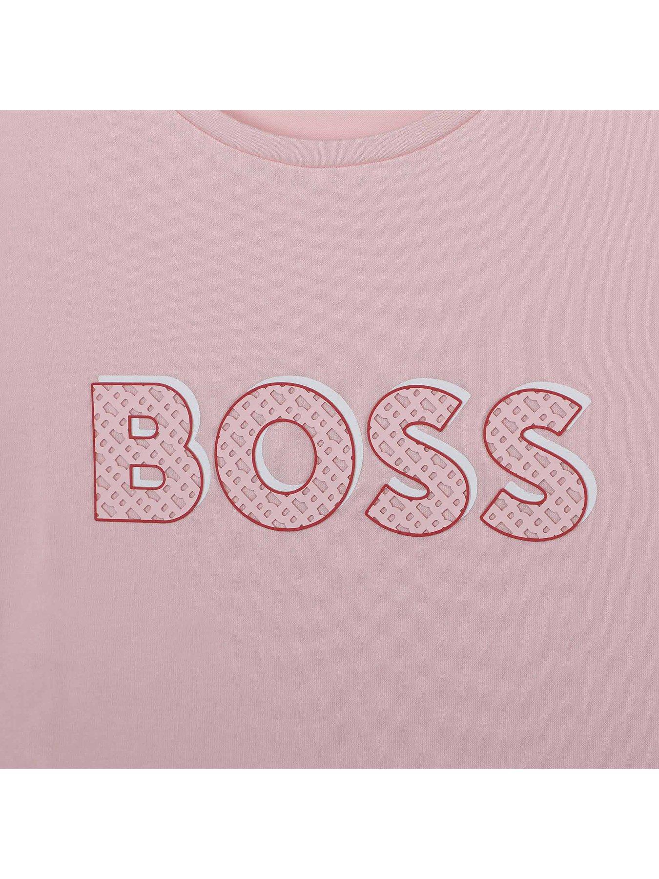 Mens pink hugo shop boss t shirt