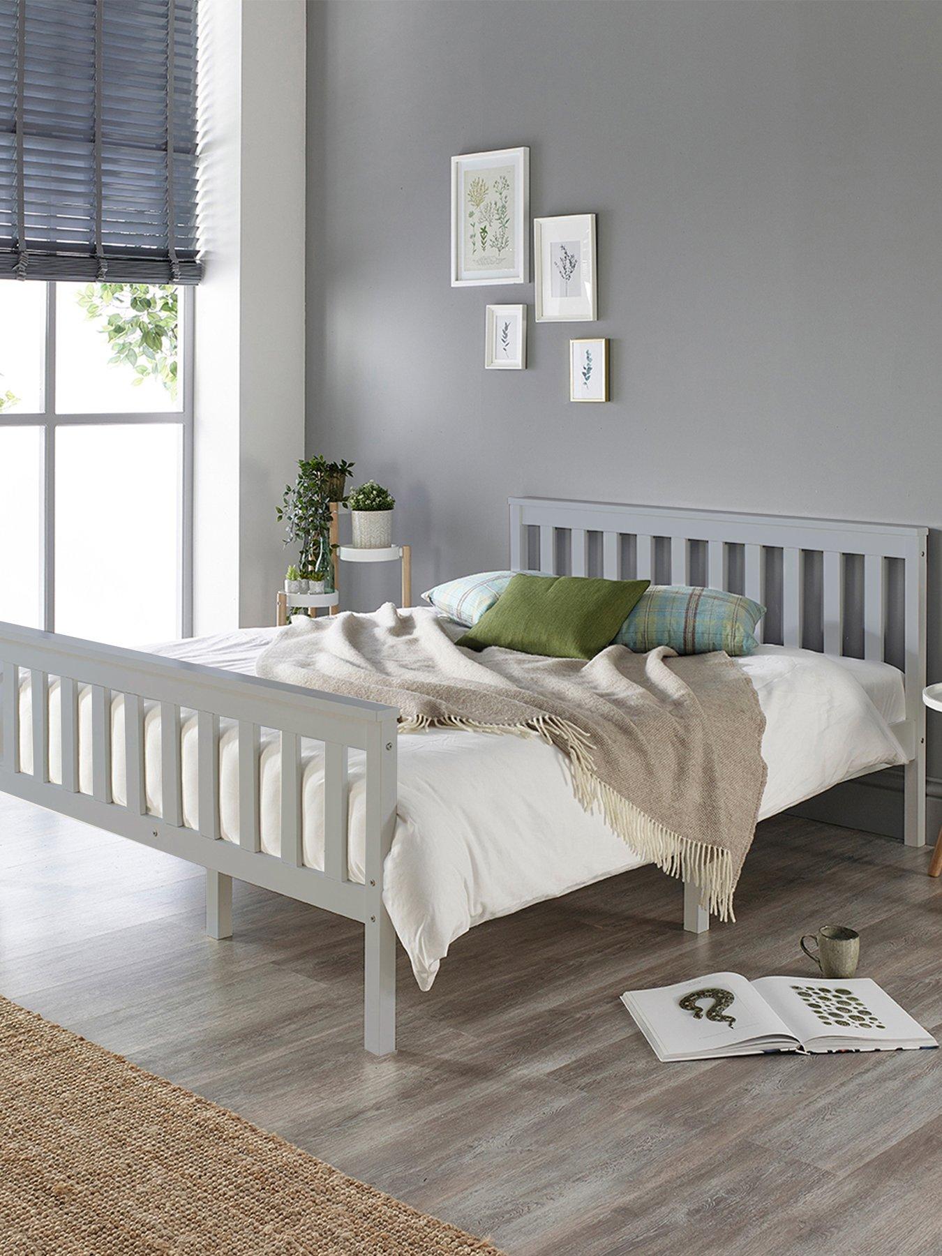 Image of  Clayton Wooden Bed Frame with Mattress Options (Buy  &  SAVE!) - Grey