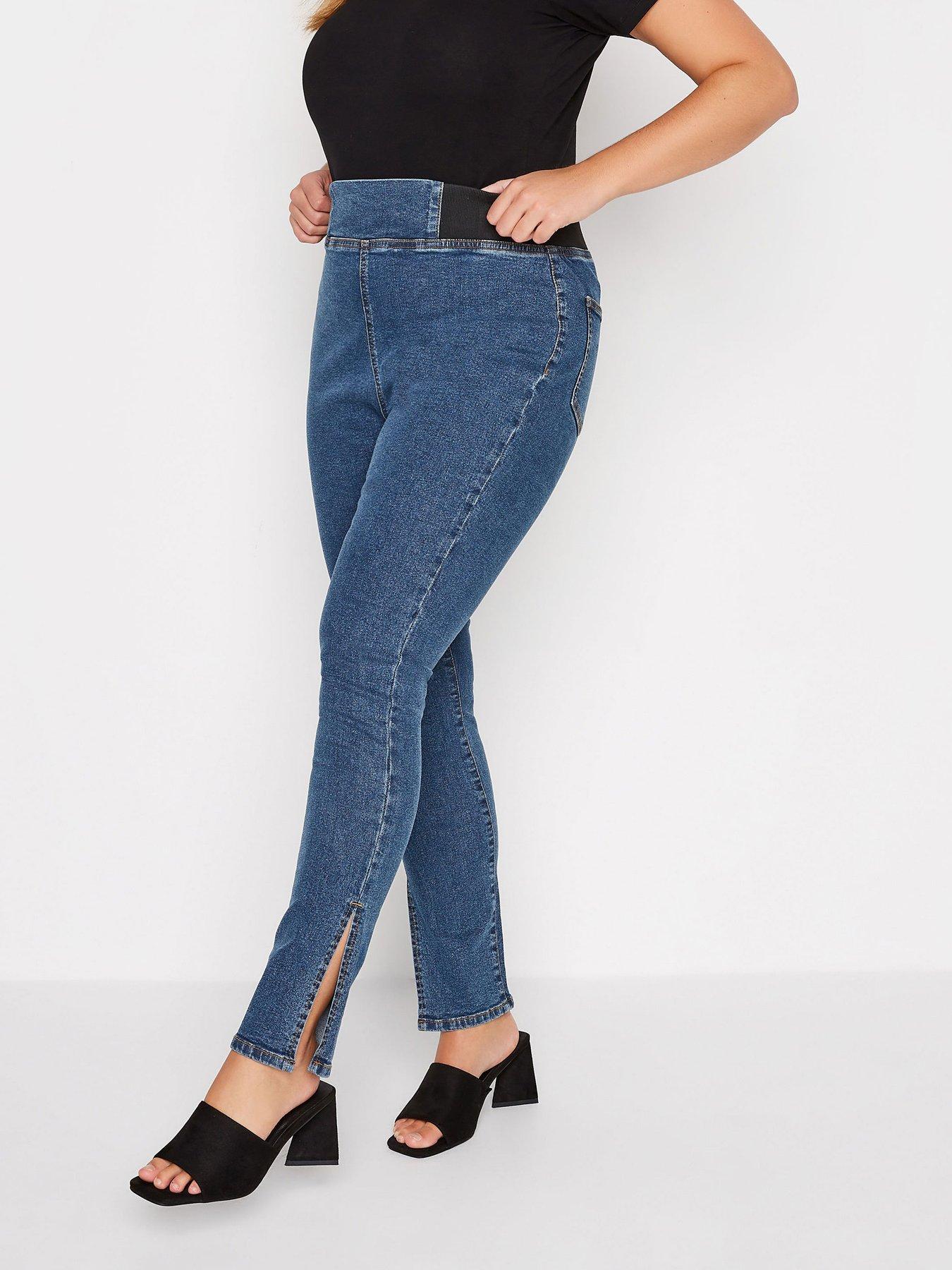 yours-yours-elastic-insert-jegging-indigo