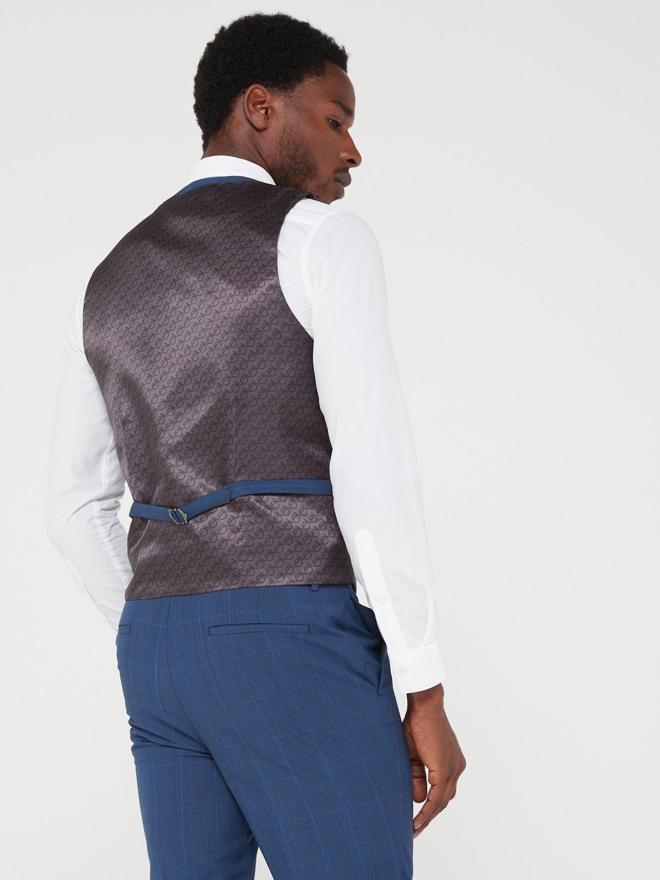 peter-werth-x-very-slim-fit-check-waistcoat-navystillFront