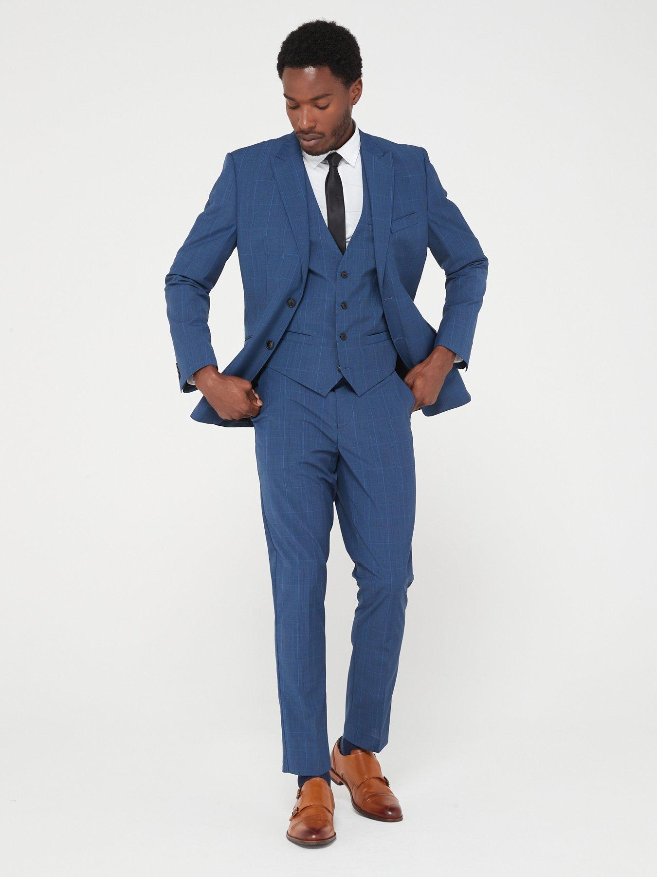 peter-werth-x-very-slim-fit-check-waistcoat-navyoutfit