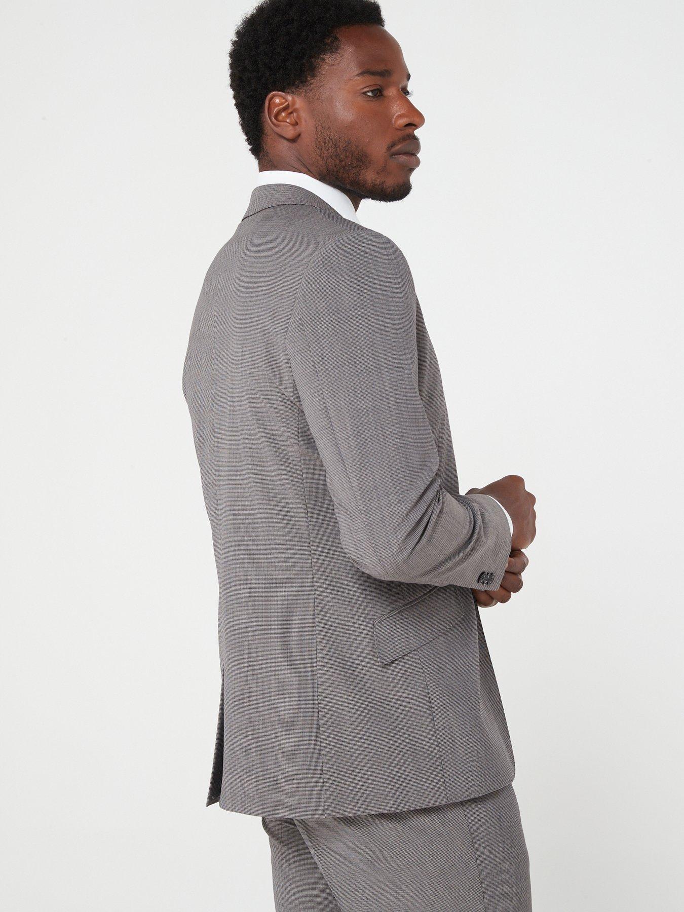 peter-werth-x-very-slim-fit-dogtooth-suit-jacket-brownoutfit