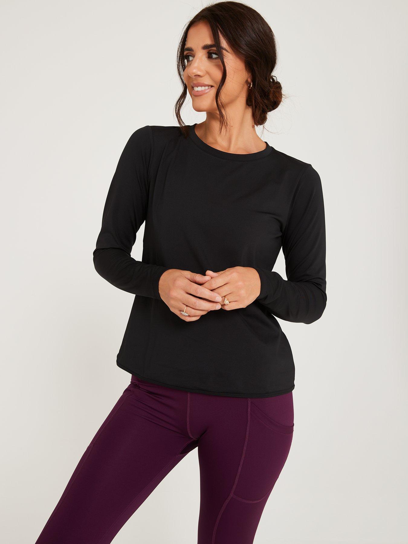 Everyday Seamless V Neck Long Sleeve Top - Purple