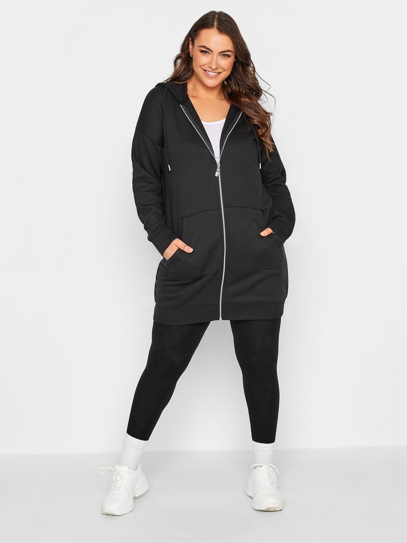 Longline zip through hoodie womens online