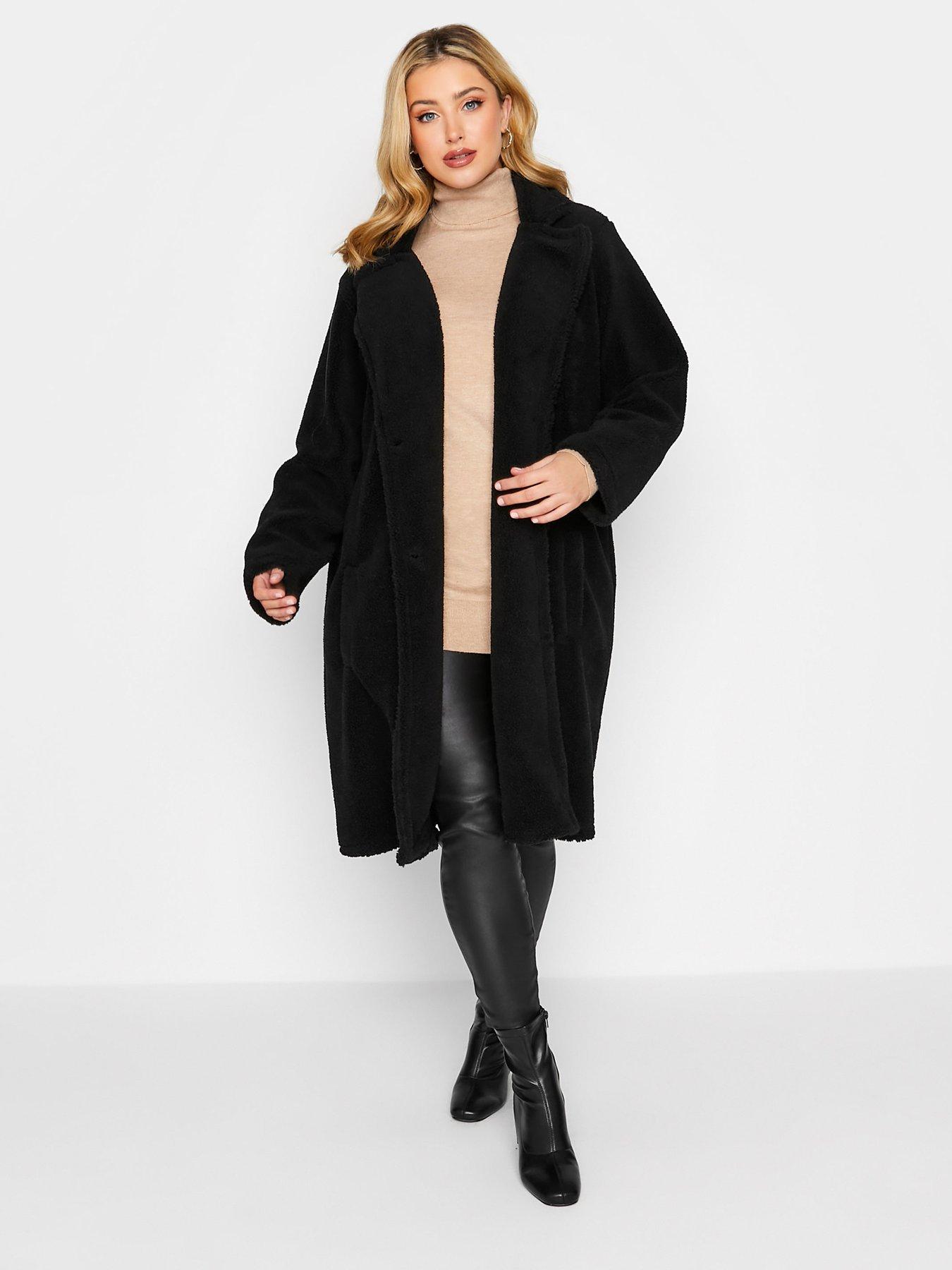 Image 3 of 4 of Yours Faux Fur Jacket - Black