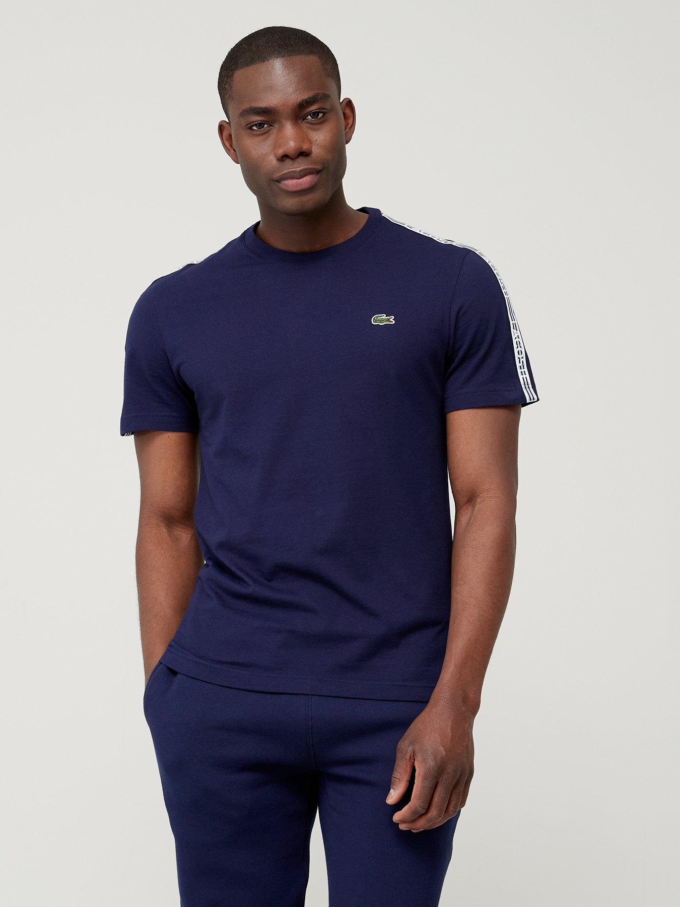 T shirt clearance lacoste homme bleu