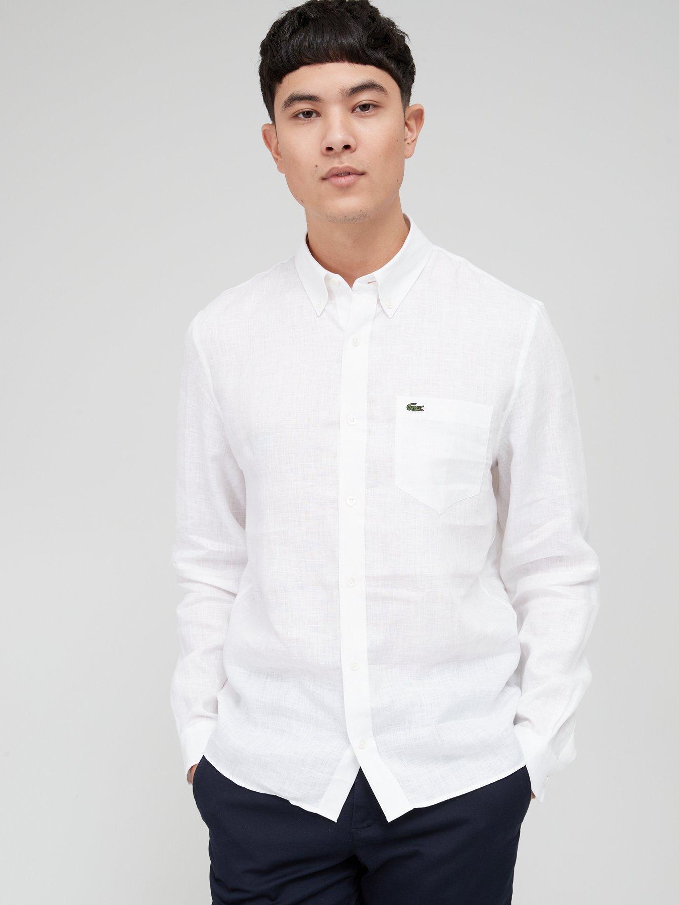 lacoste-long-sleeve-linen-shirt-white