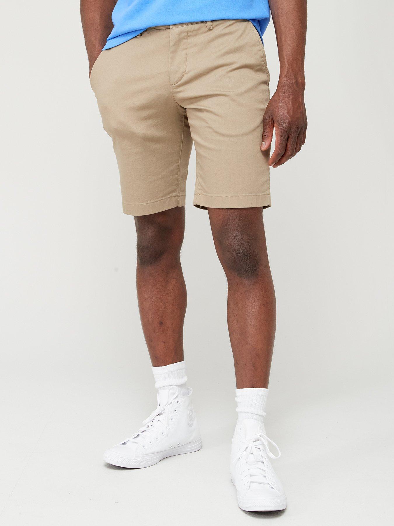 Regular Fit Cotton Chino Shorts - Light beige - Men