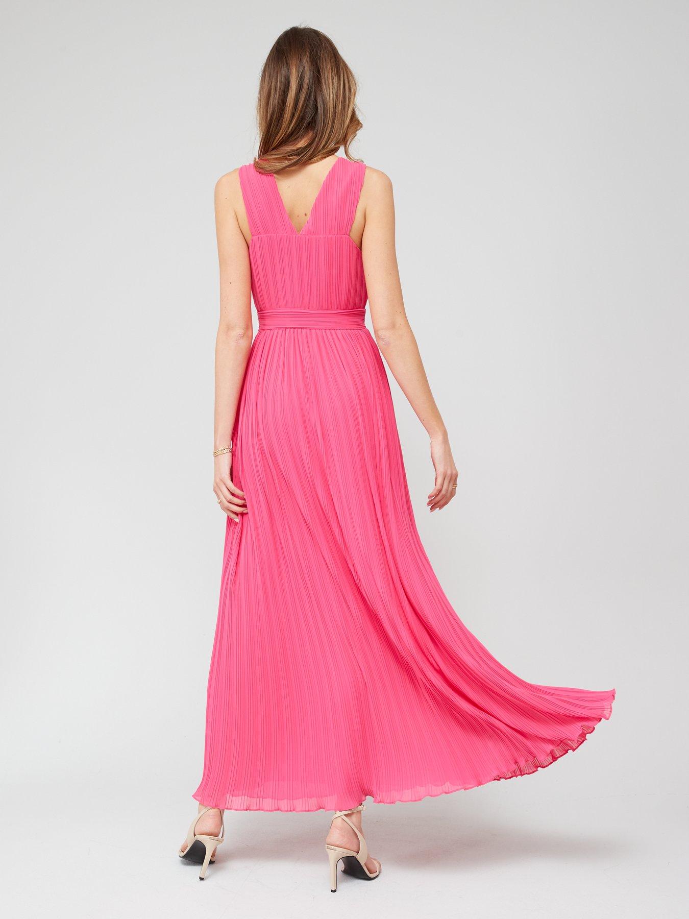 fig-basil-pleated-waisted-dress-pinkstillFront