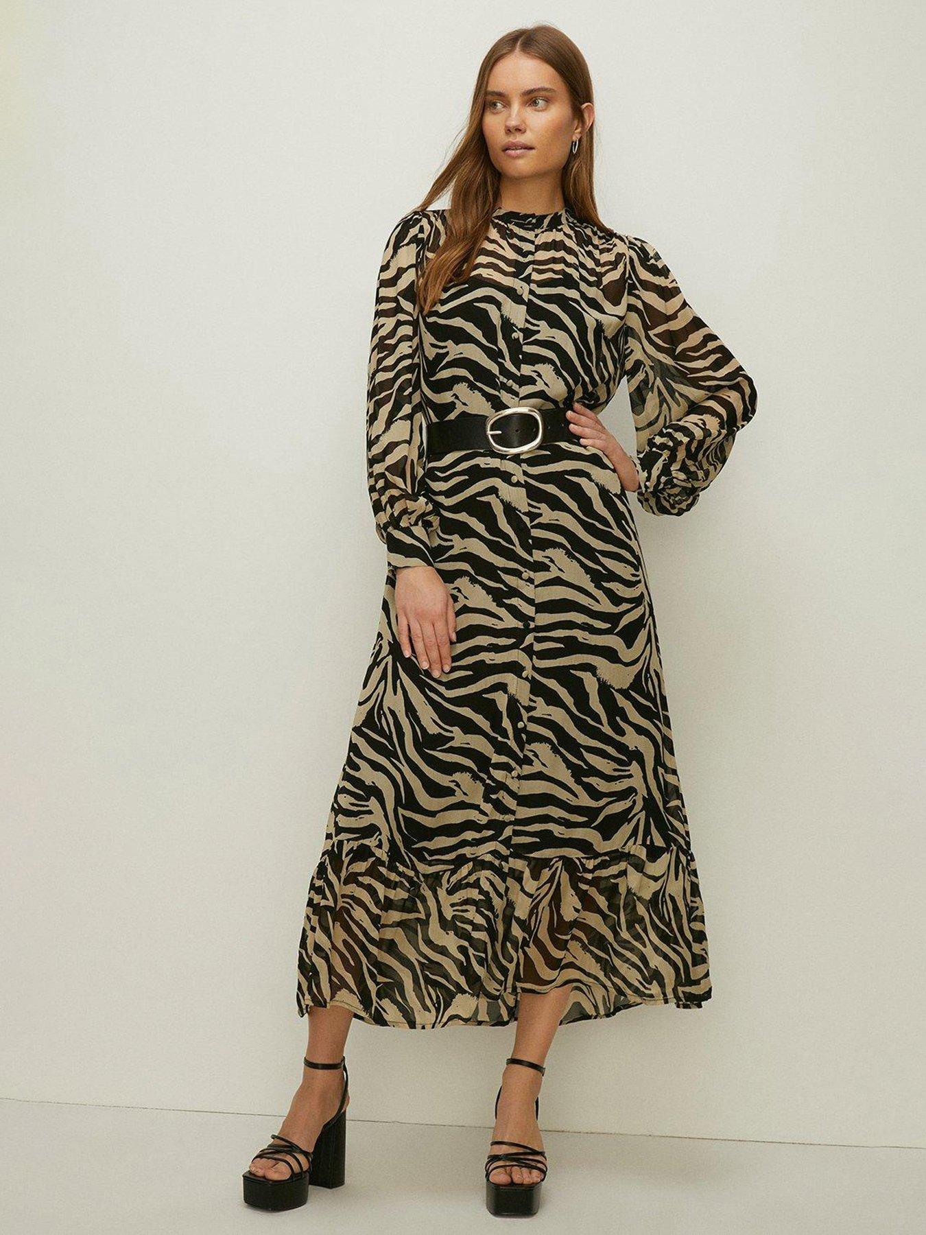 Oasis zebra 2025 print dress