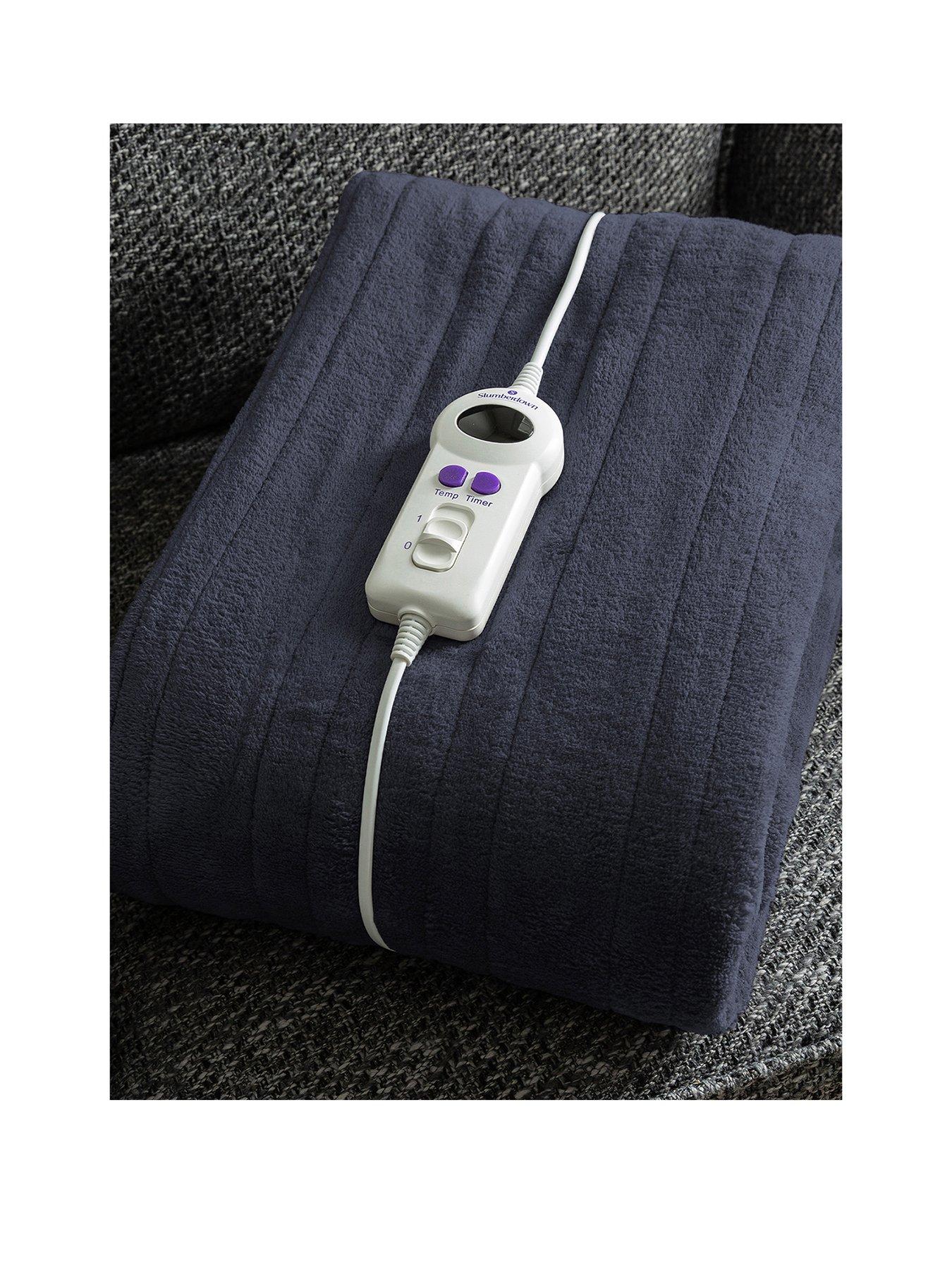Image 2 of 6 of Slumberdown Comfy Hugs Heated Throw -&nbsp;Navy Blue&nbsp;