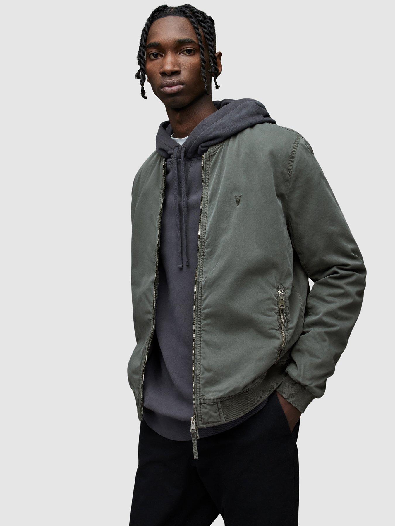 All saints 2025 grey bomber jacket