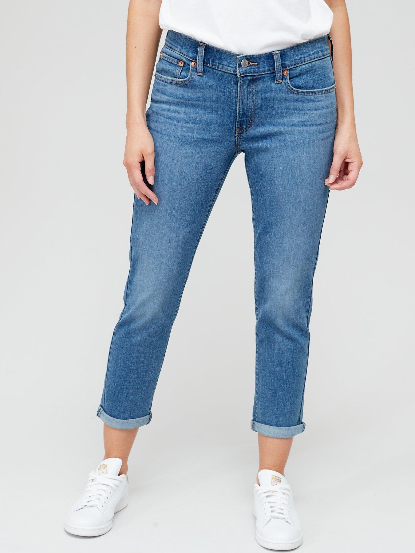Image 1 of 4 of Levi's Mid-rise Boyfriend Jeans - Lapis Gem