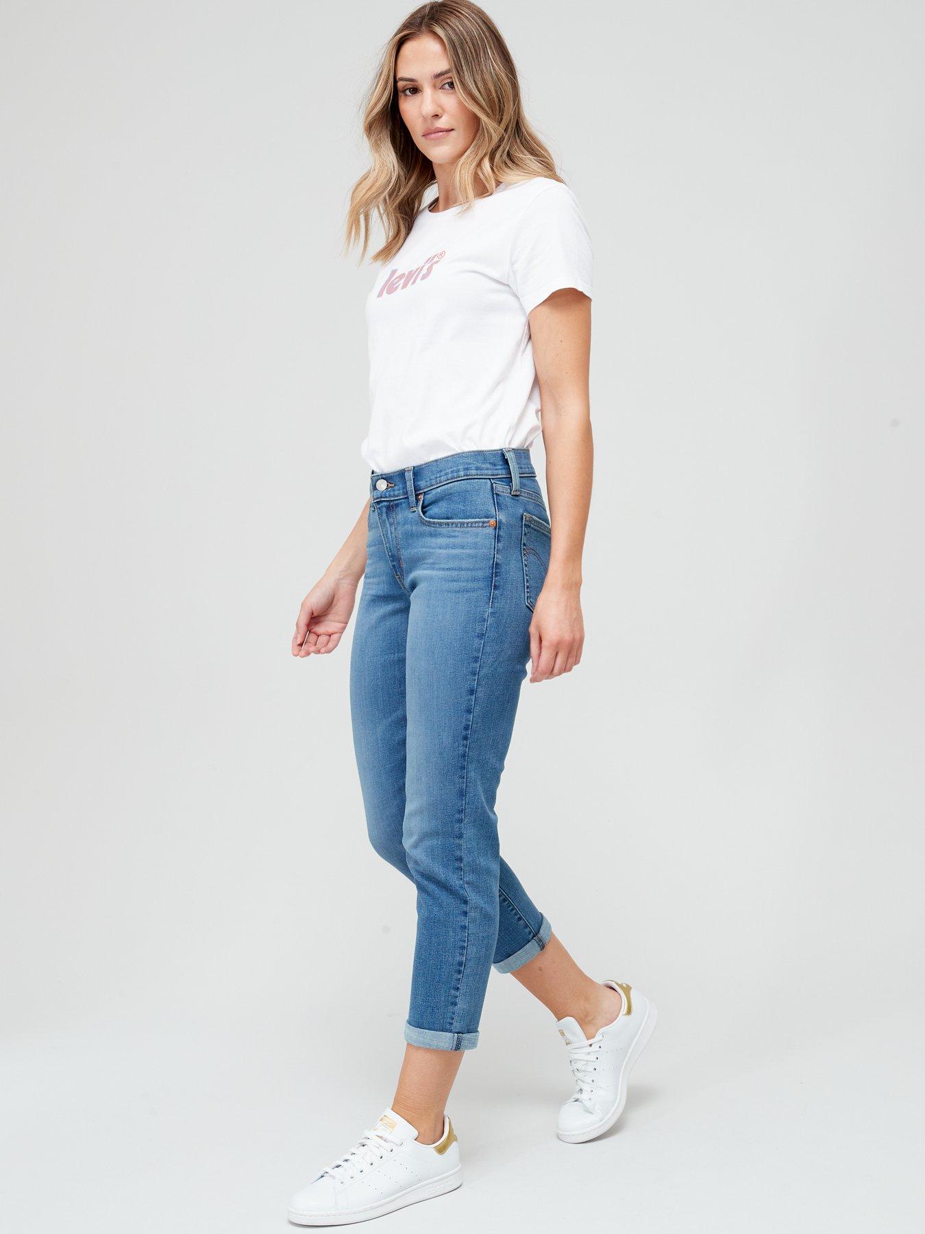 Image 3 of 4 of Levi's Mid-rise Boyfriend Jeans - Lapis Gem