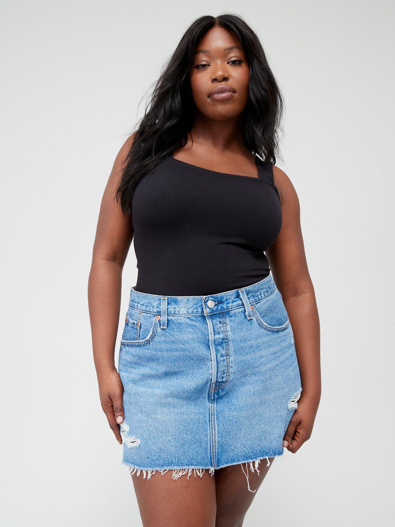 Levi's deconstructed skirt plus hotsell