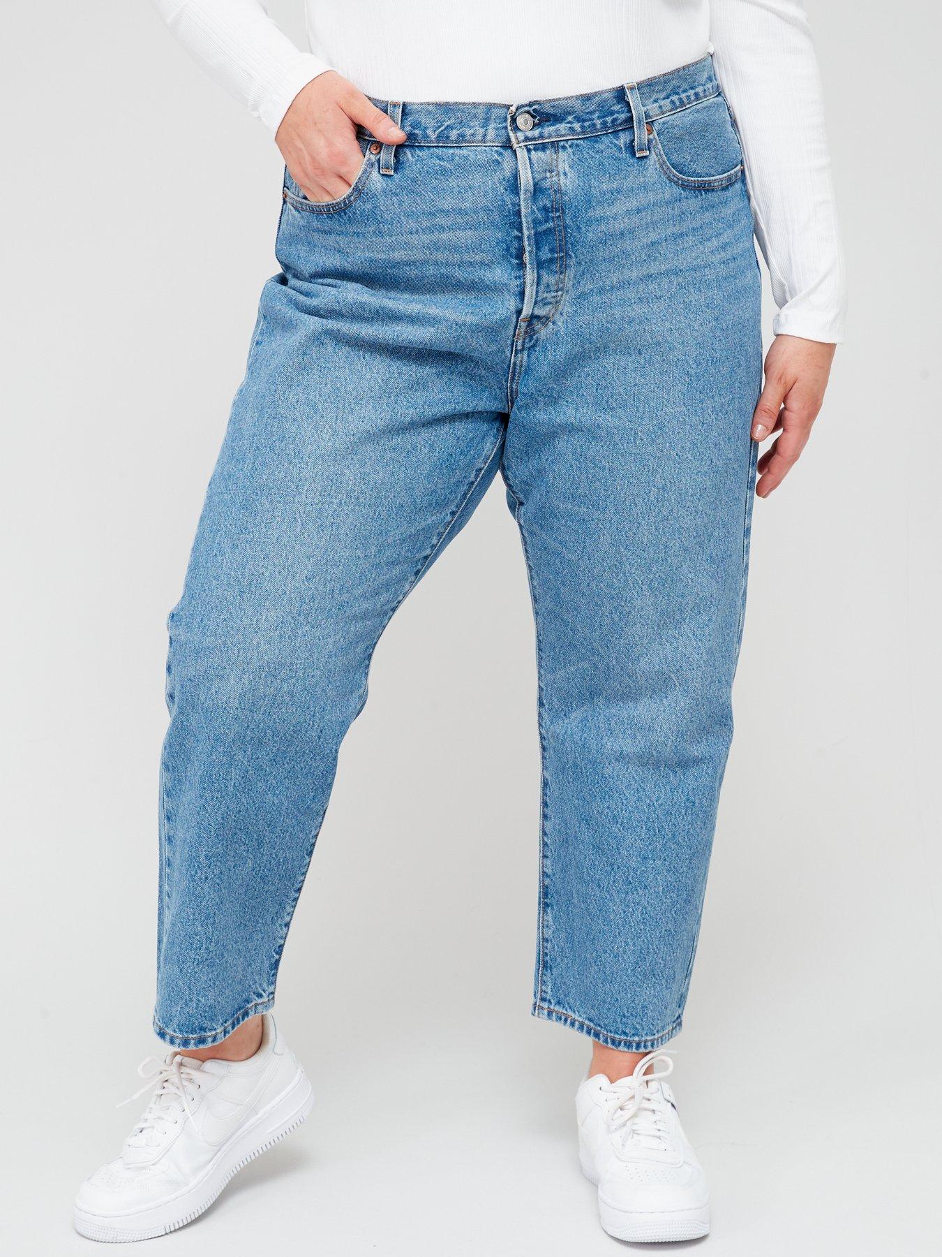 High Waisted Straight Leg Ankle Grazer Jeans, SOSANDAR