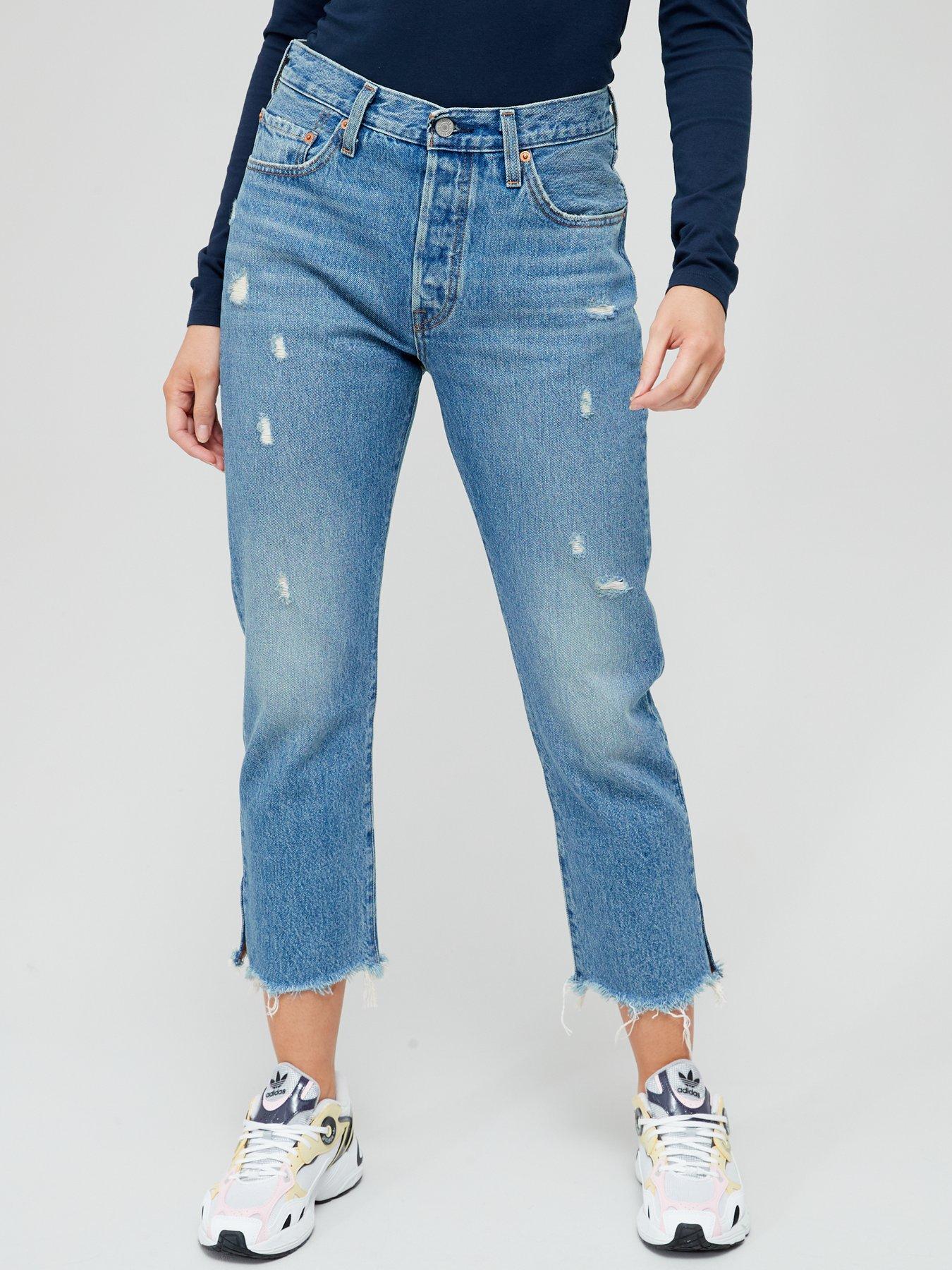 Image 1 of 4 of Levi's 501 crop - Face It - Blue