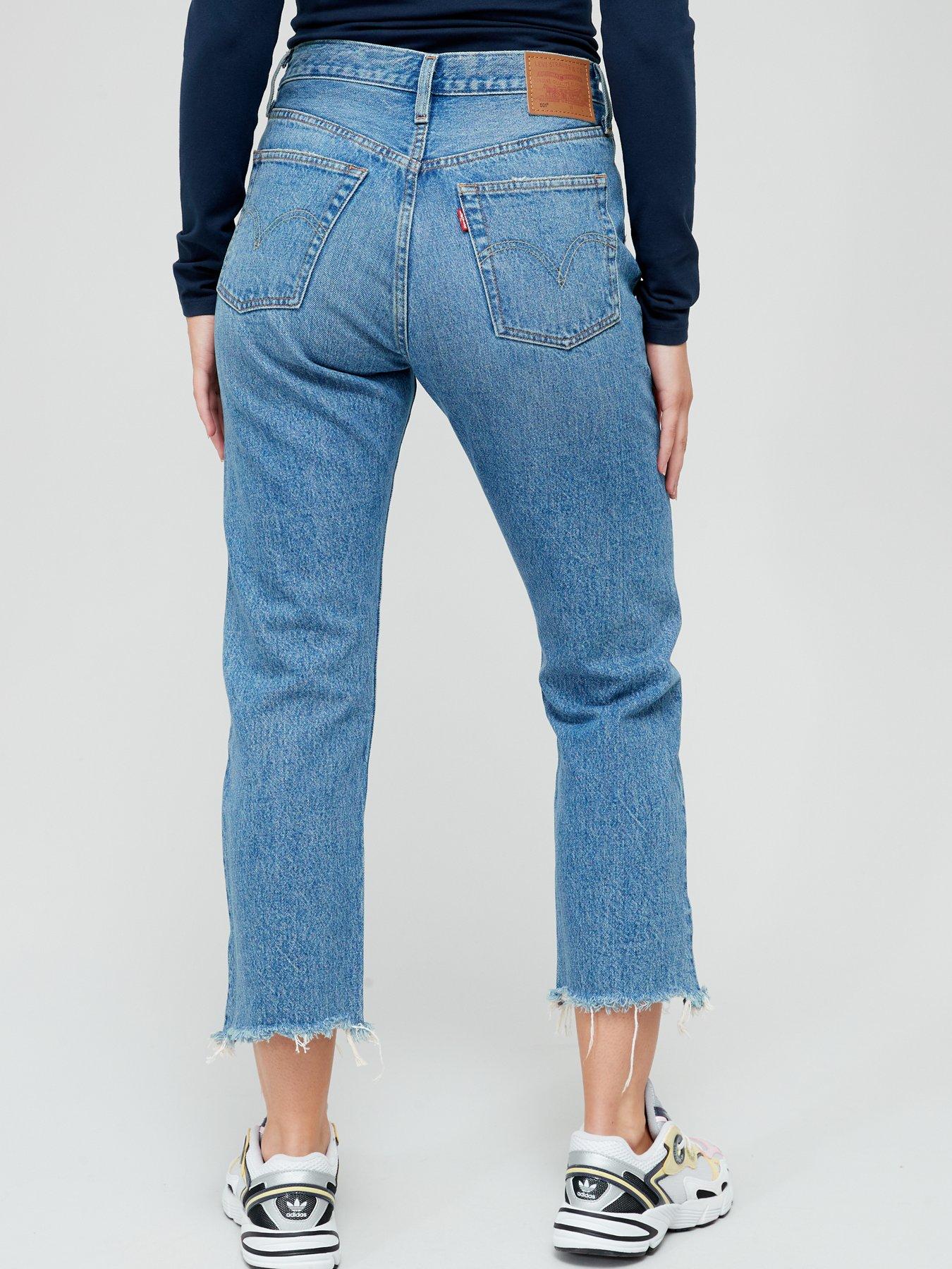 Image 2 of 4 of Levi's 501 crop - Face It - Blue