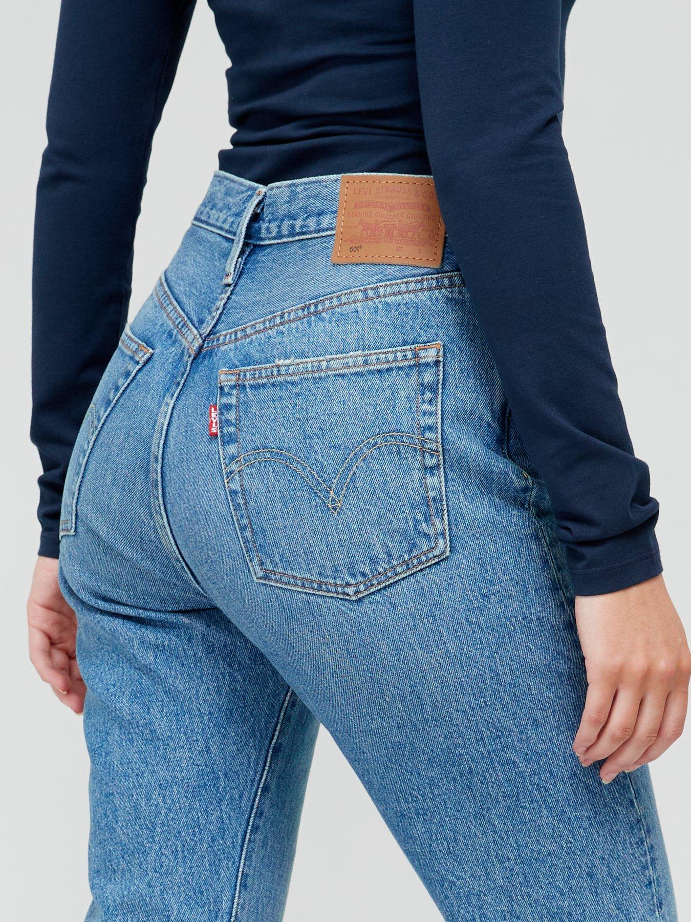 Image 4 of 4 of Levi's 501 crop - Face It - Blue