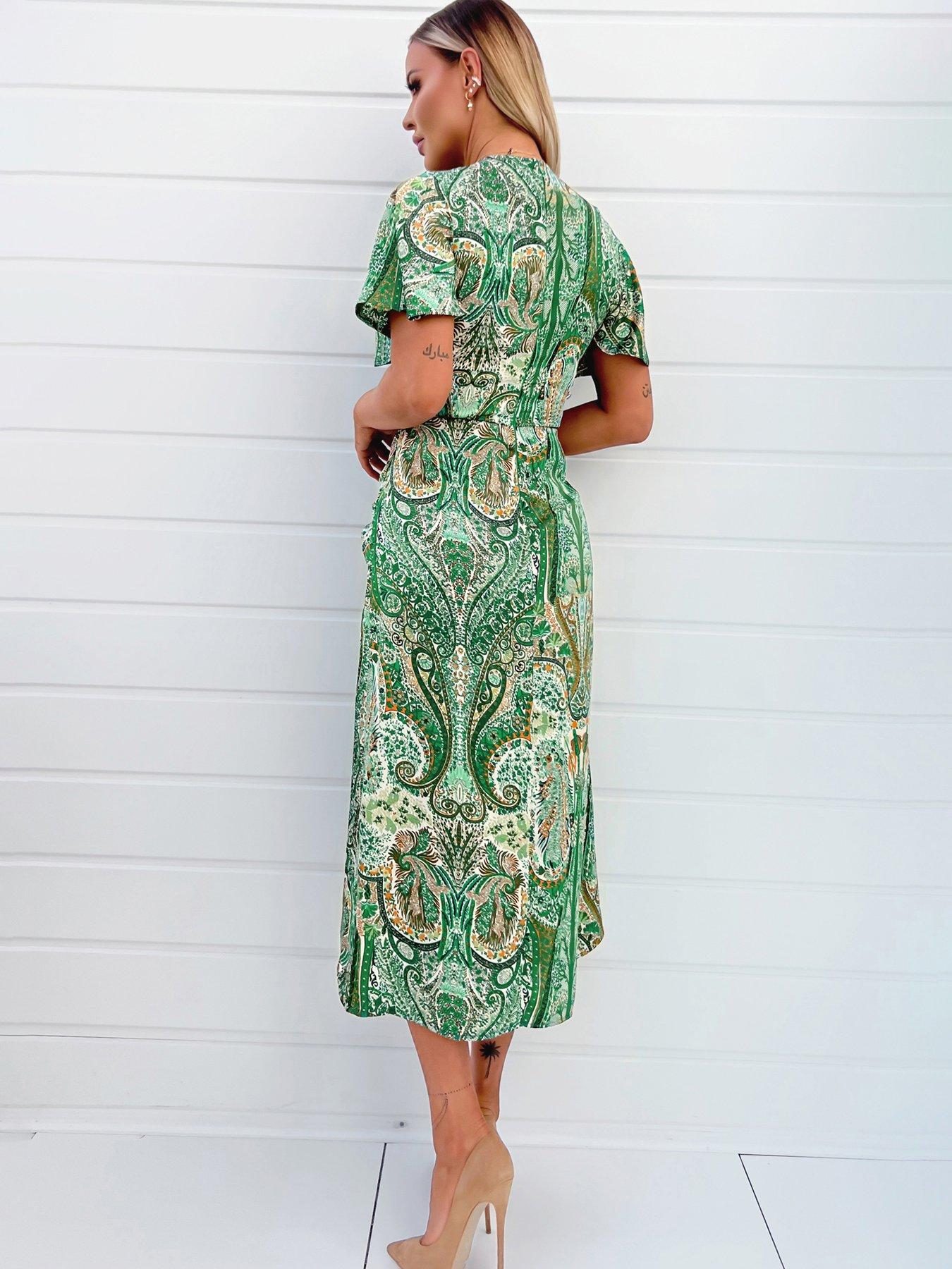 ax-paris-paisley-midi-dress-greenstillFront