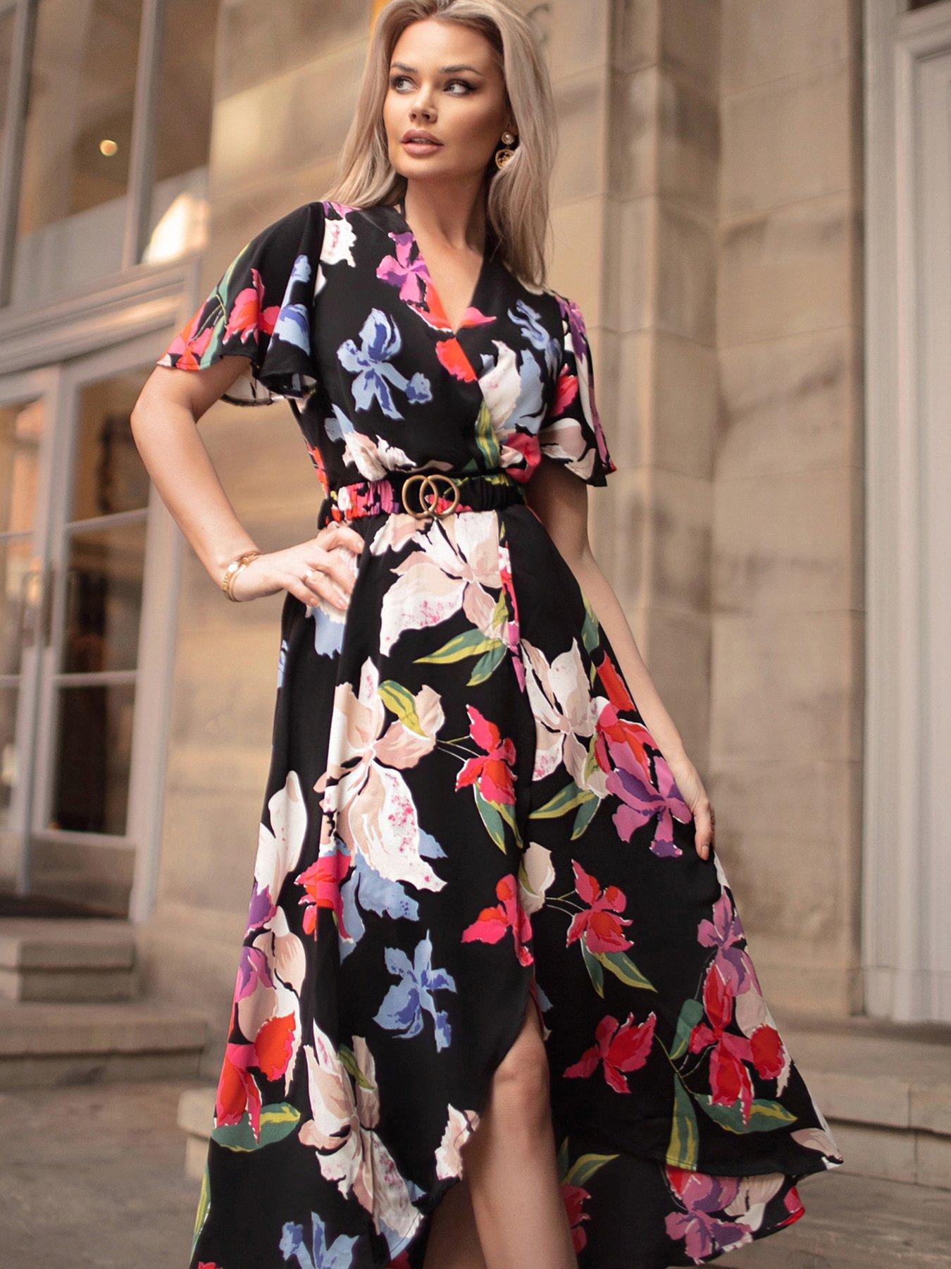 Ax paris shop floral wrap dress