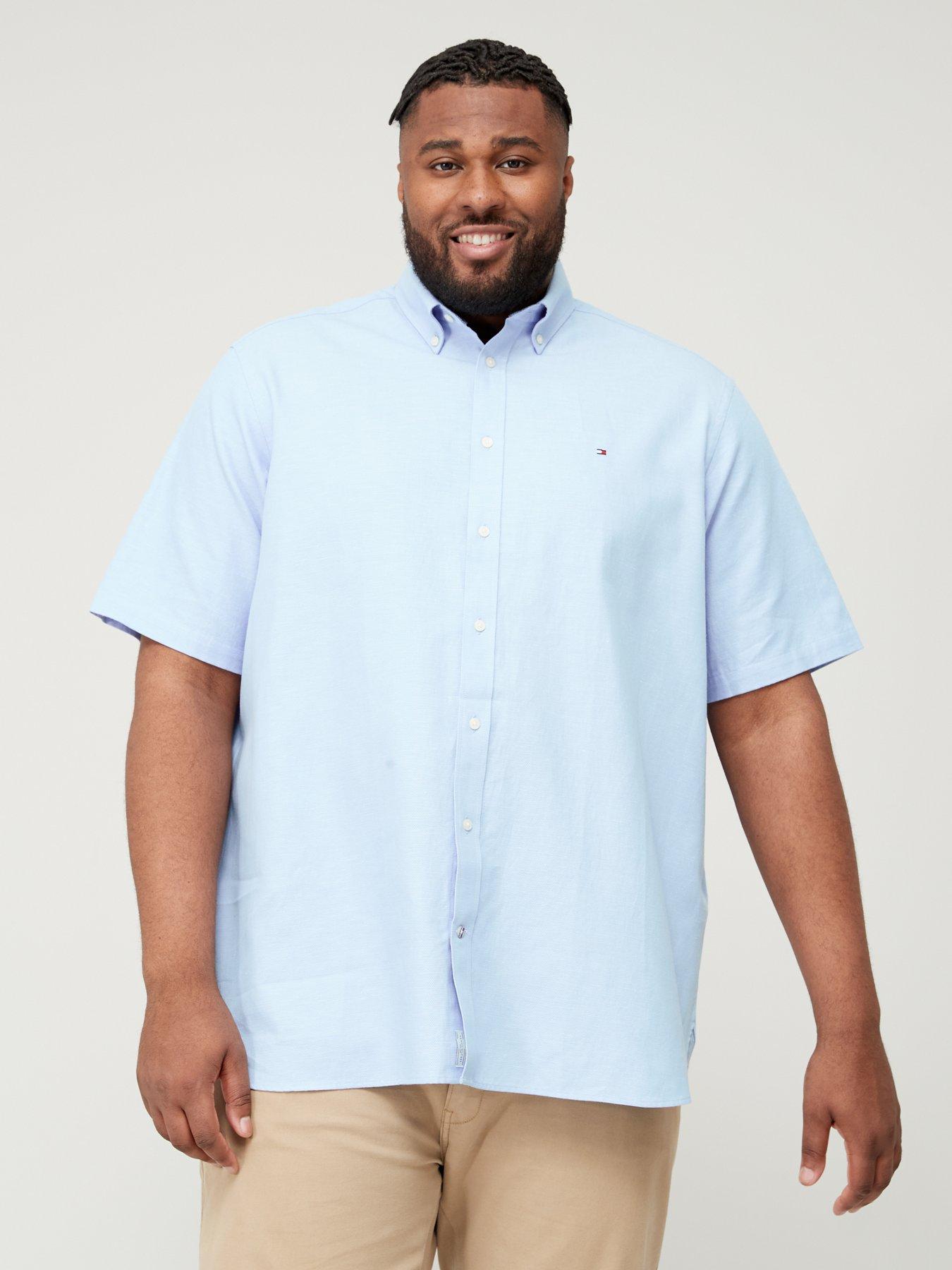 Big & Tall Bt-Co/Li Dobby Rf Short Sleeve Shirt