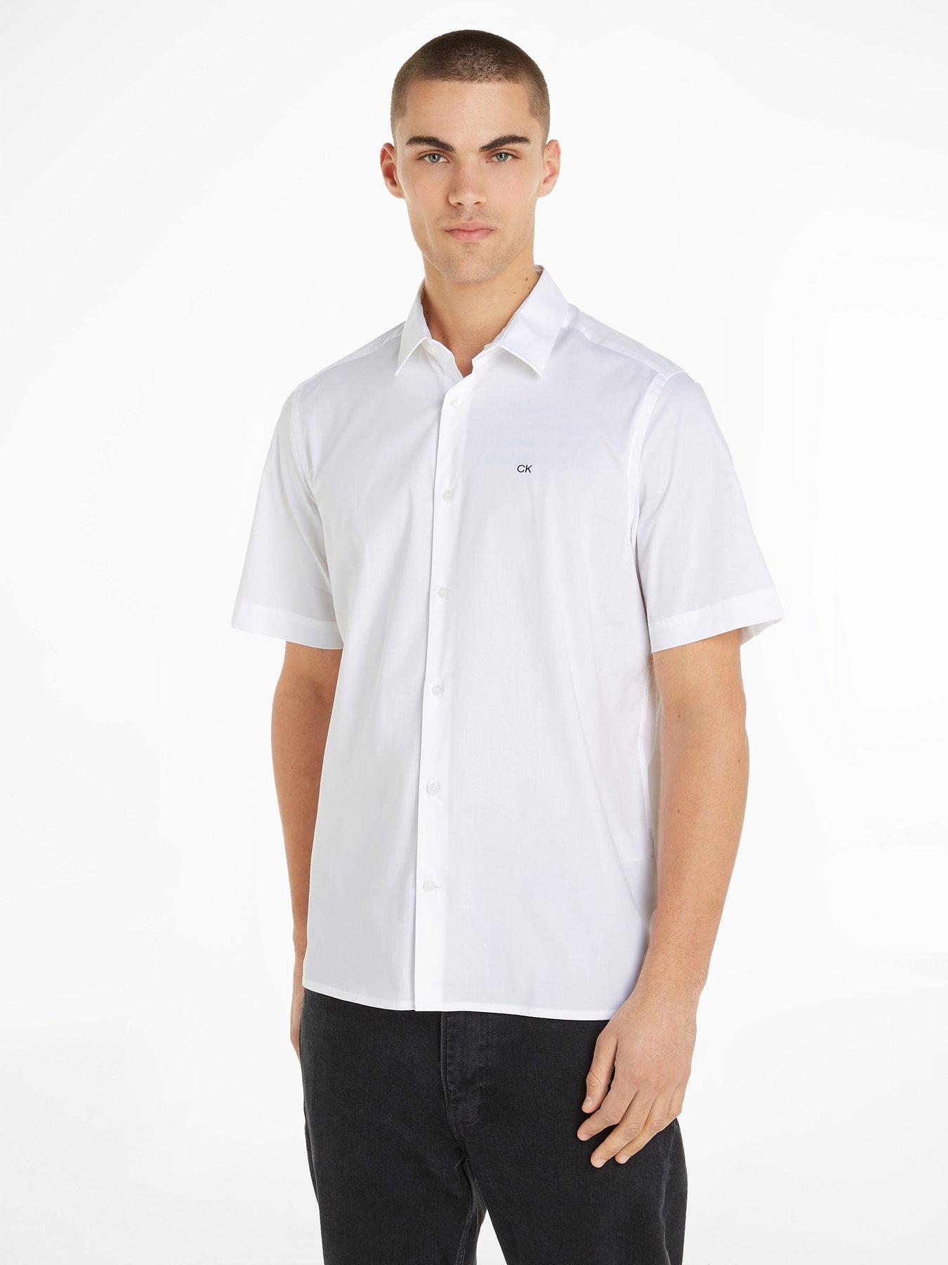 calvin-klein-calvin-klein-poplin-stretch-short-sleeve-regular-shirt-white