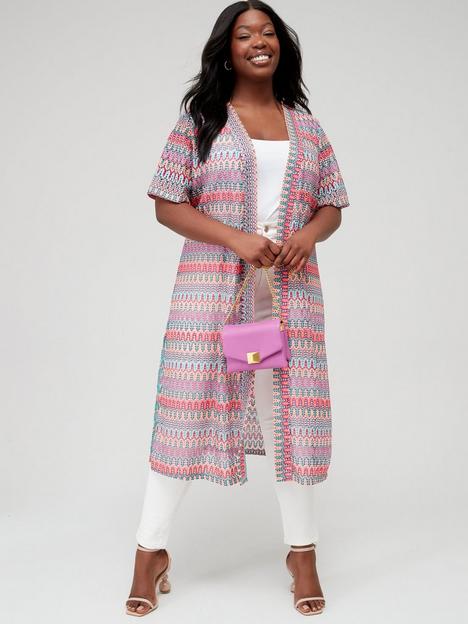 v-by-very-curve-crochet-stripe-short-sleeve-kimono-multi