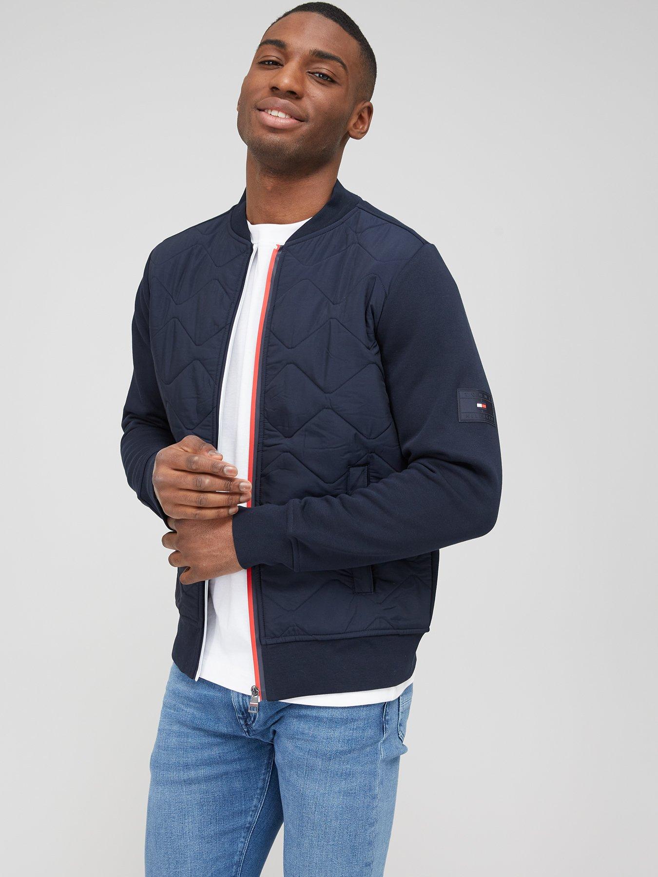 tommy hilfiger navy blue bomber jacket