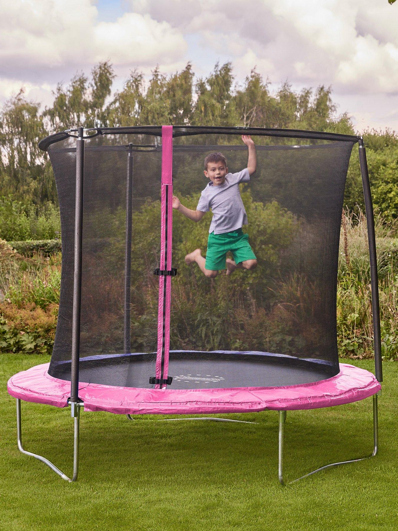 8ft trampoline shop with safety net