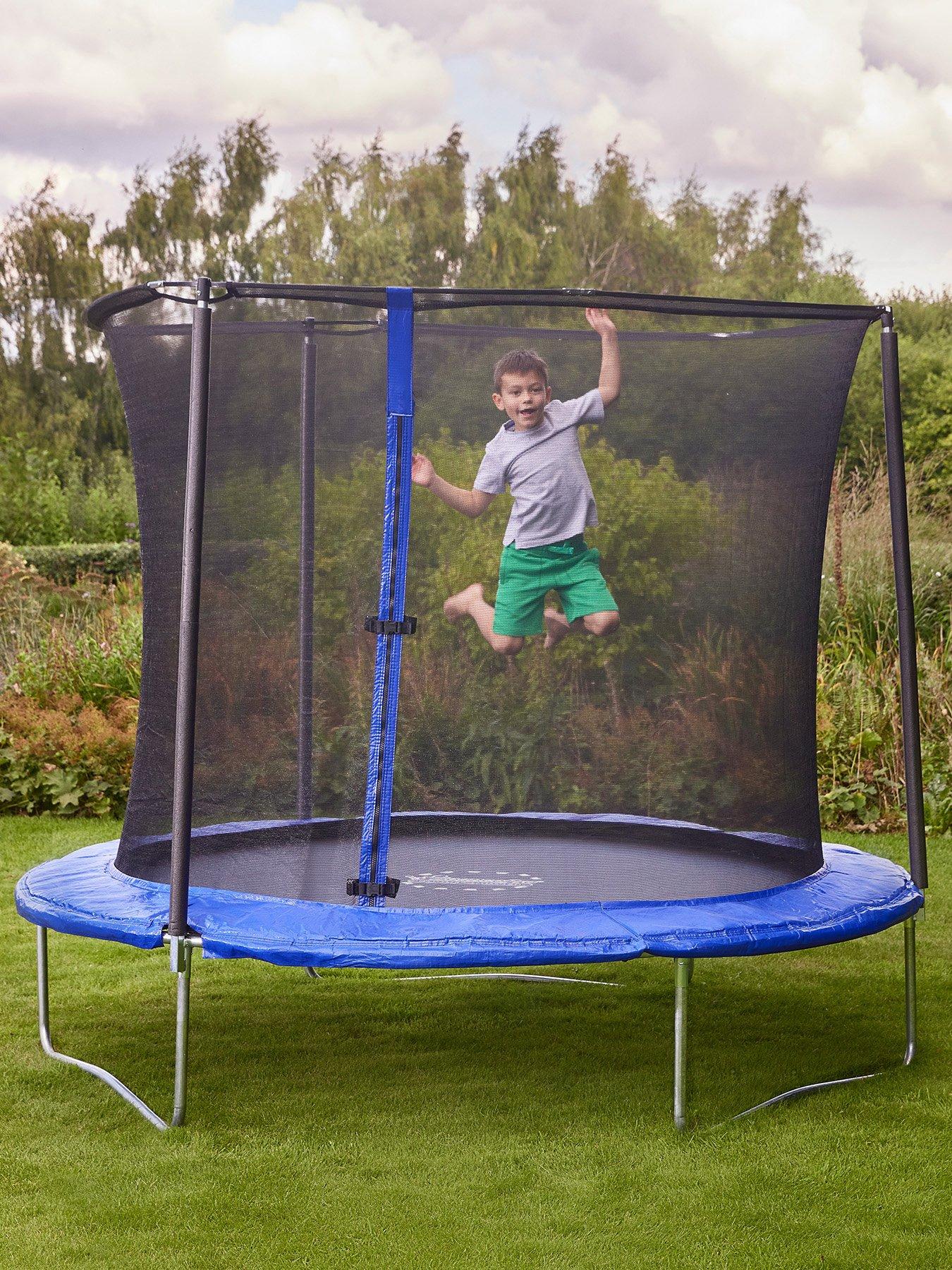 Sportspower 8ft trampoline shop with folding enclosure