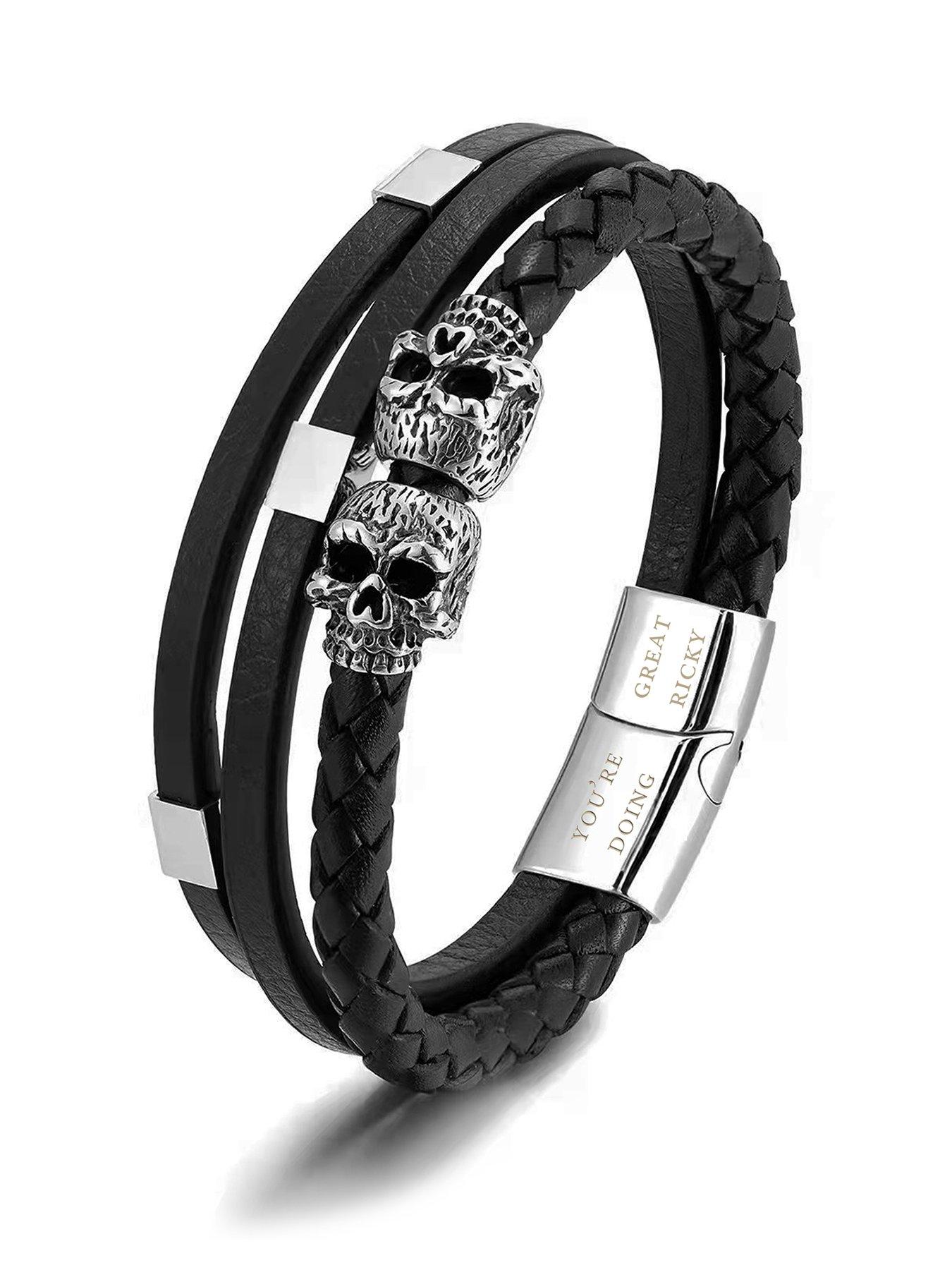 XIAQUJ Personalized 26 in itial Stone Bracelet Elastic Bracelet Letter Bracelet Charm Bracelet for Men Women Girls Bracelets G, Adult Unisex, Size