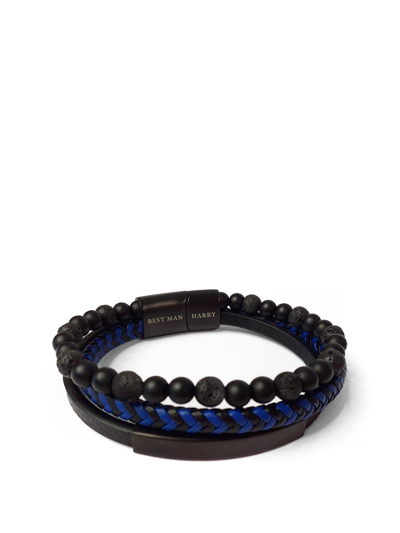 treat-republic-personalised-mens-black-stone-and-blue-cord-braceletfront